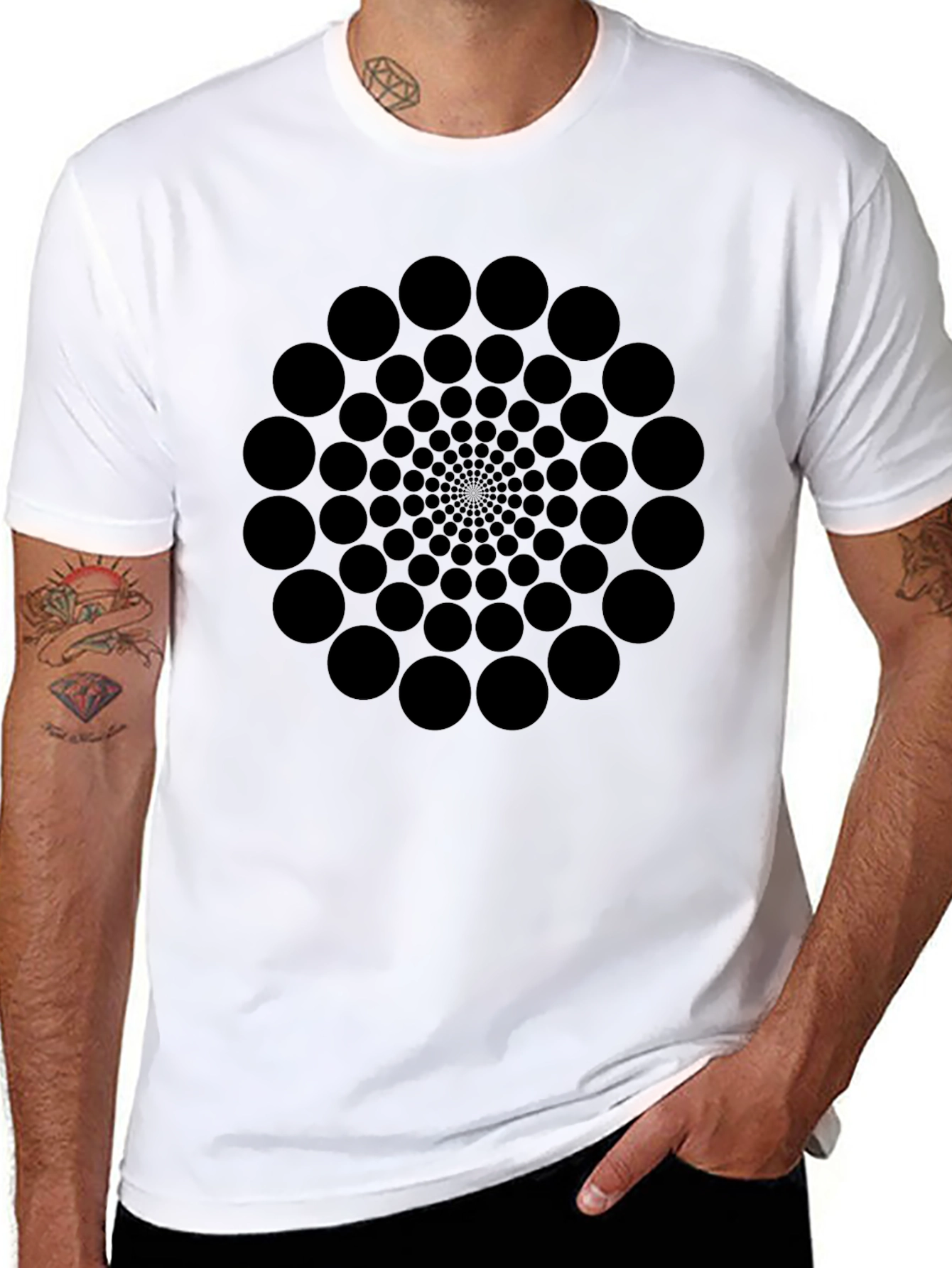 Optical Illusion Black T-Shirt