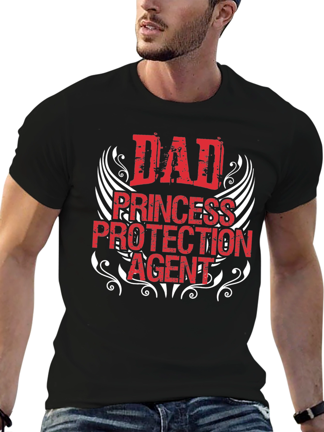 Dad Princess Protection Agent Graphic Tee