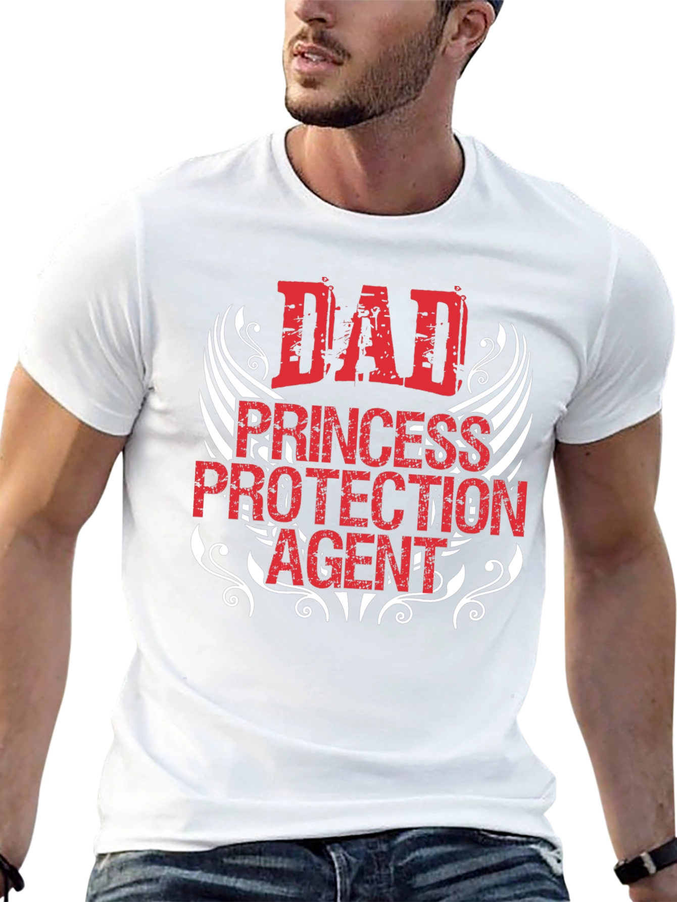 Dad Princess Protection Agent Graphic Tee