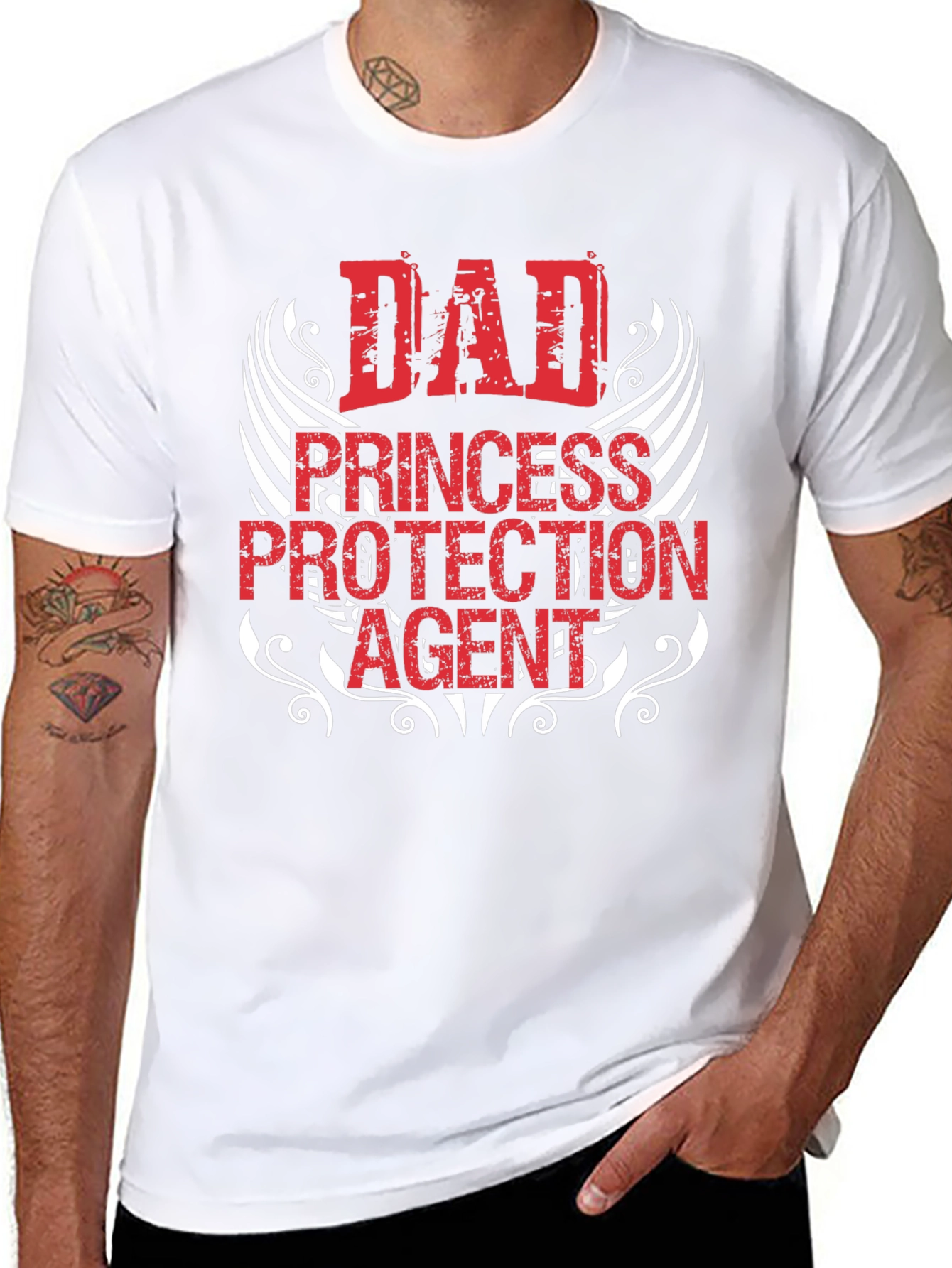 Dad Princess Protection Agent Graphic Tee
