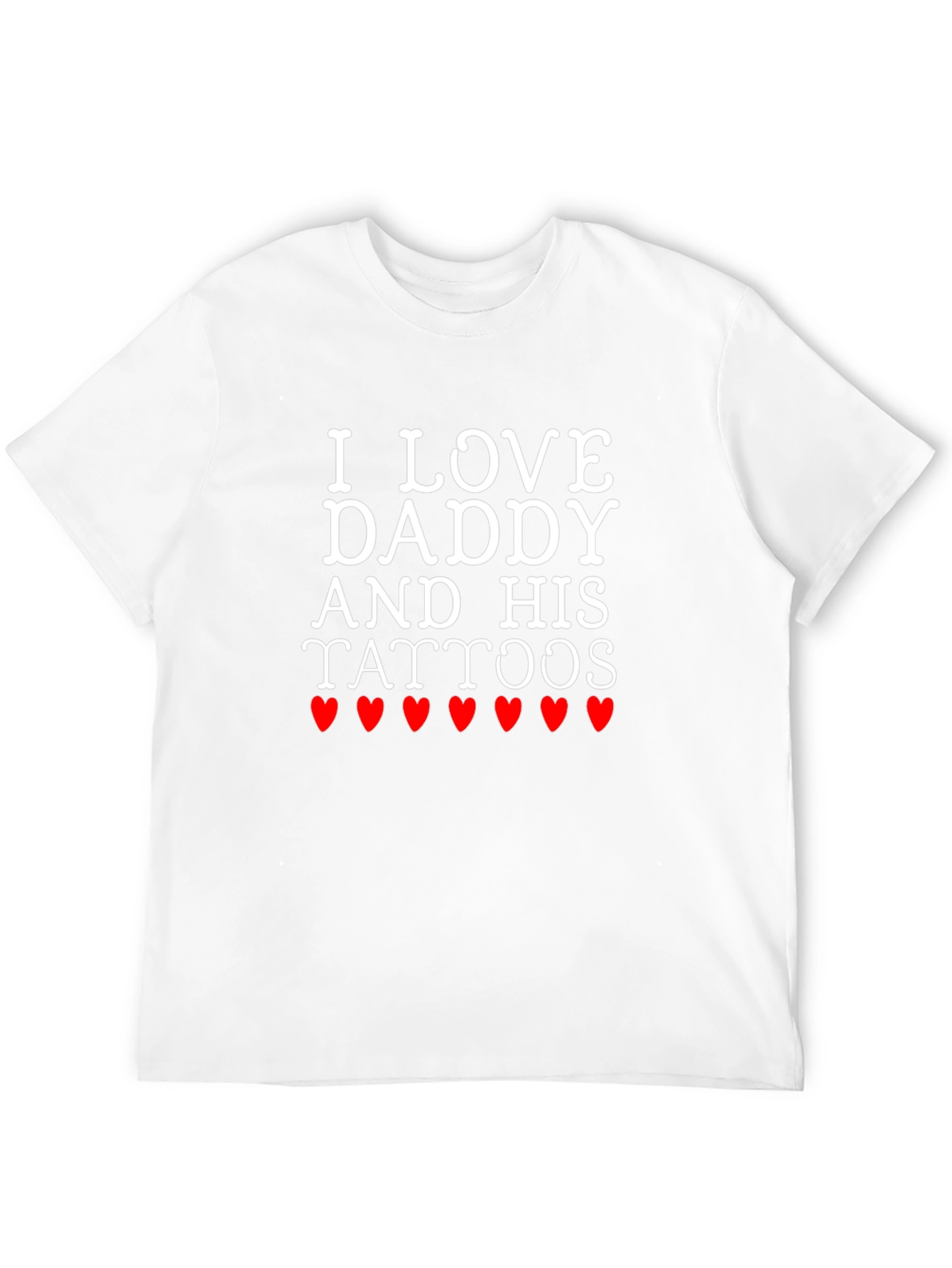 I Love Daddy and His Tattoos Black T-Shirt
