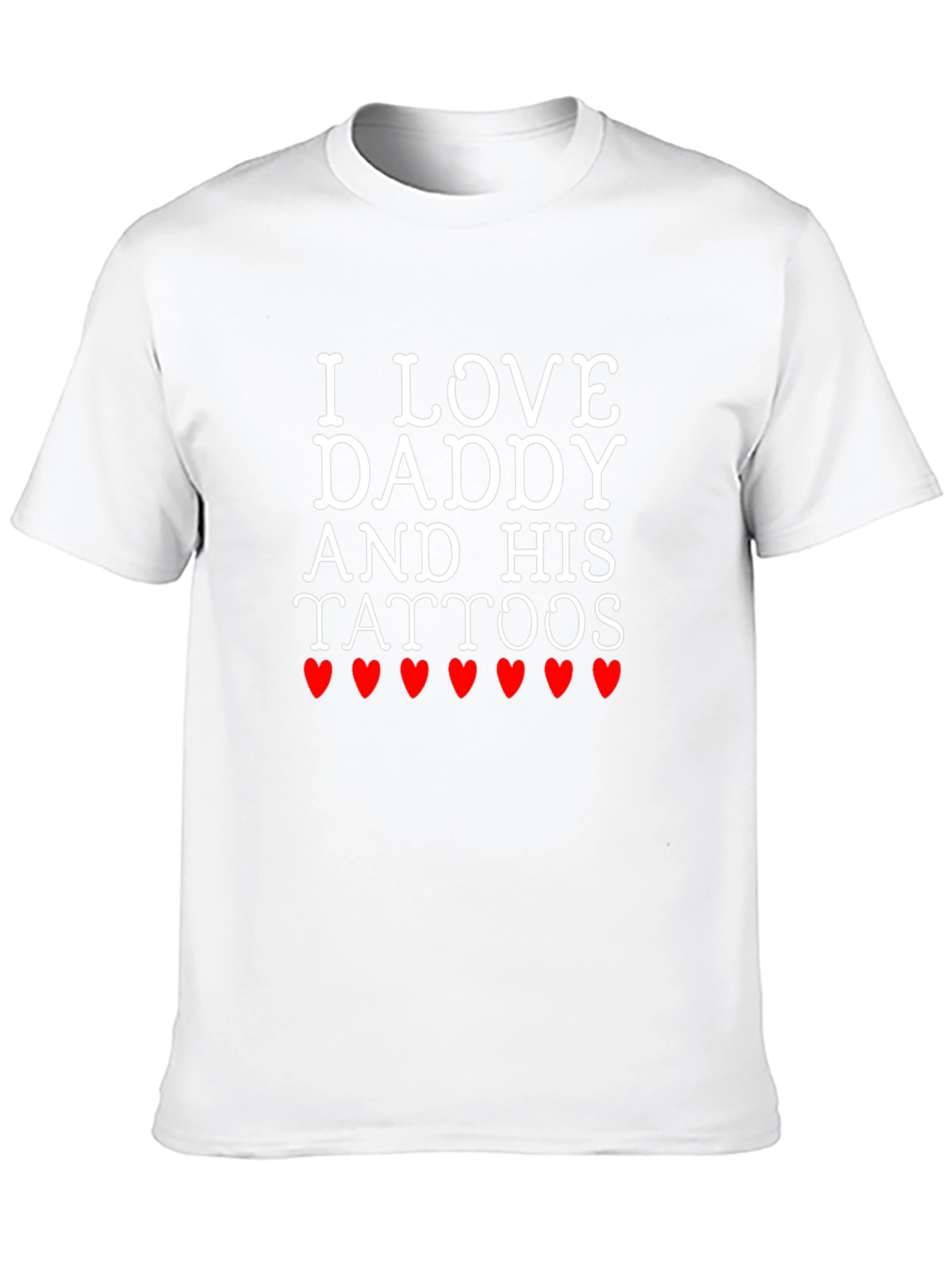 I Love Daddy and His Tattoos Black T-Shirt