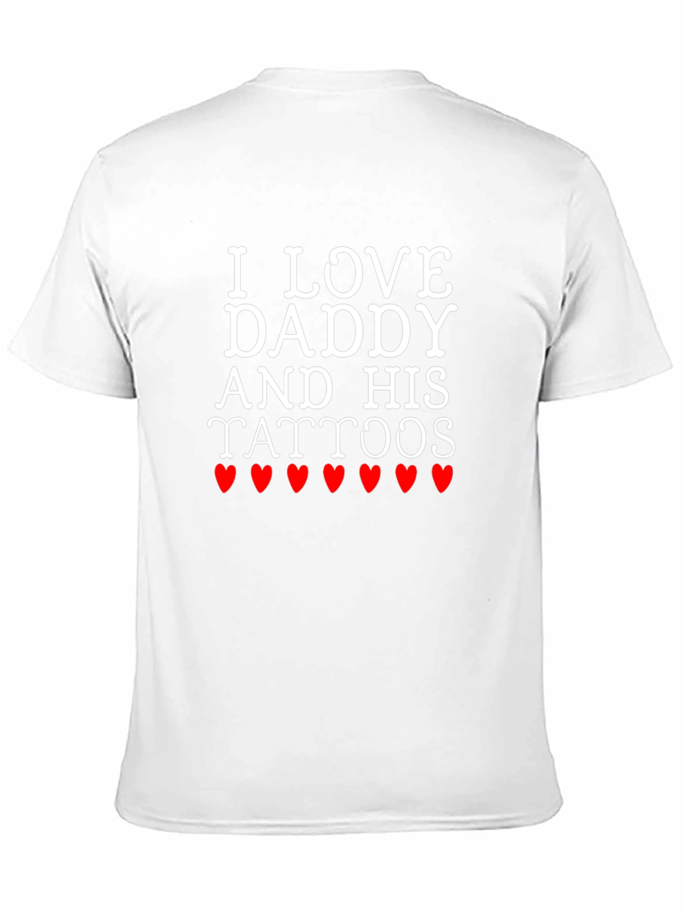 I Love Daddy and His Tattoos Black T-Shirt
