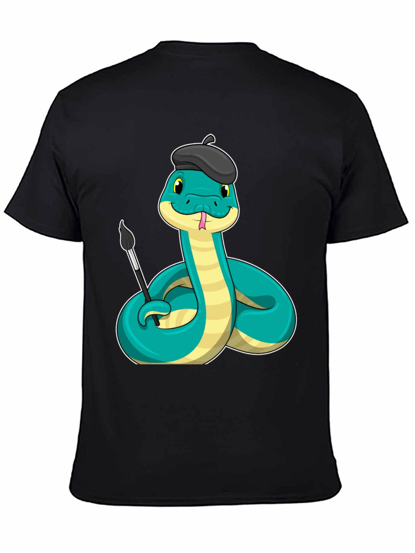 Artist Snake T-Shirt - Funny Cartoon Reptile Tee