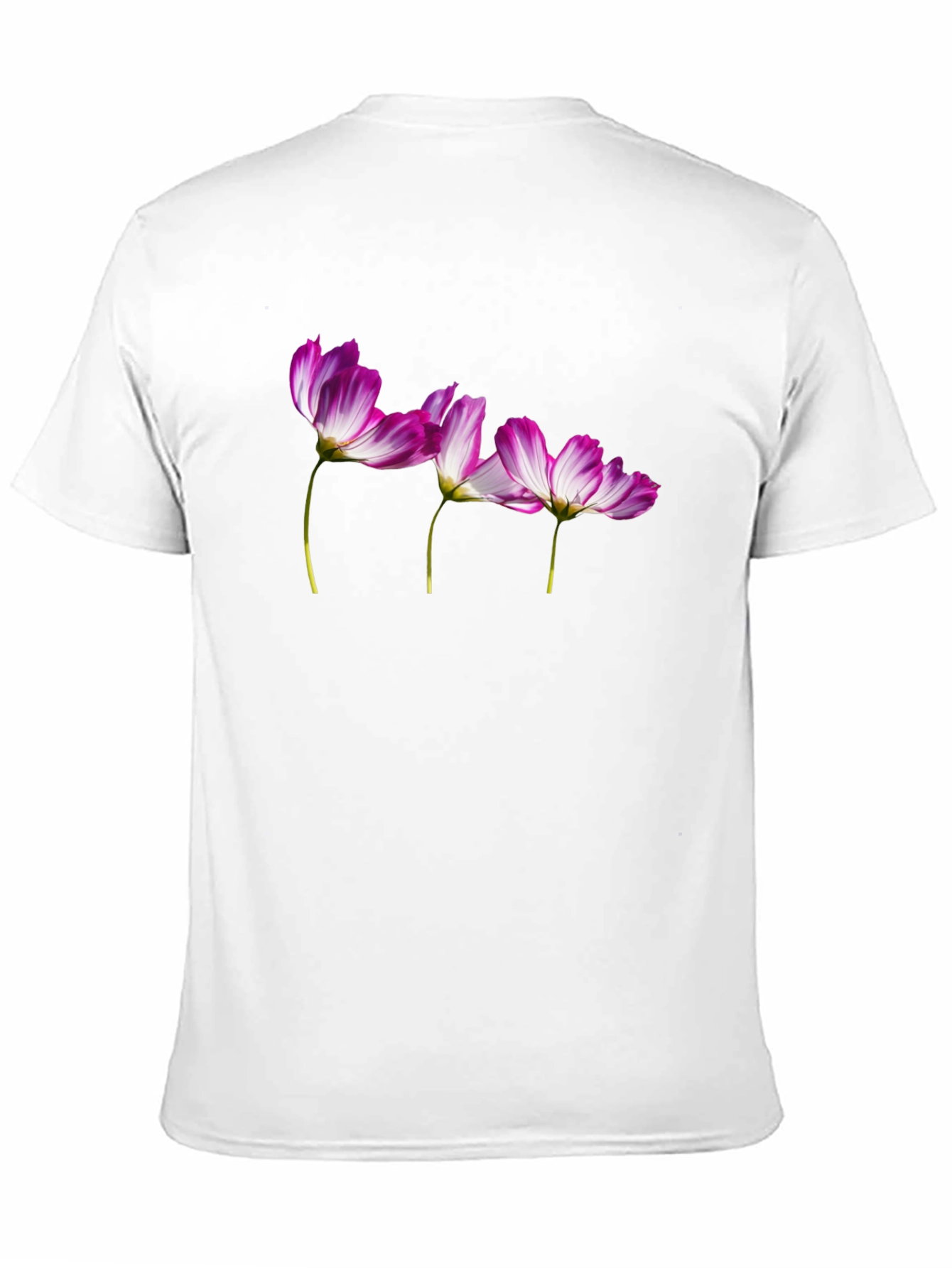 Floral Print T-Shirt - Black Casual Tee