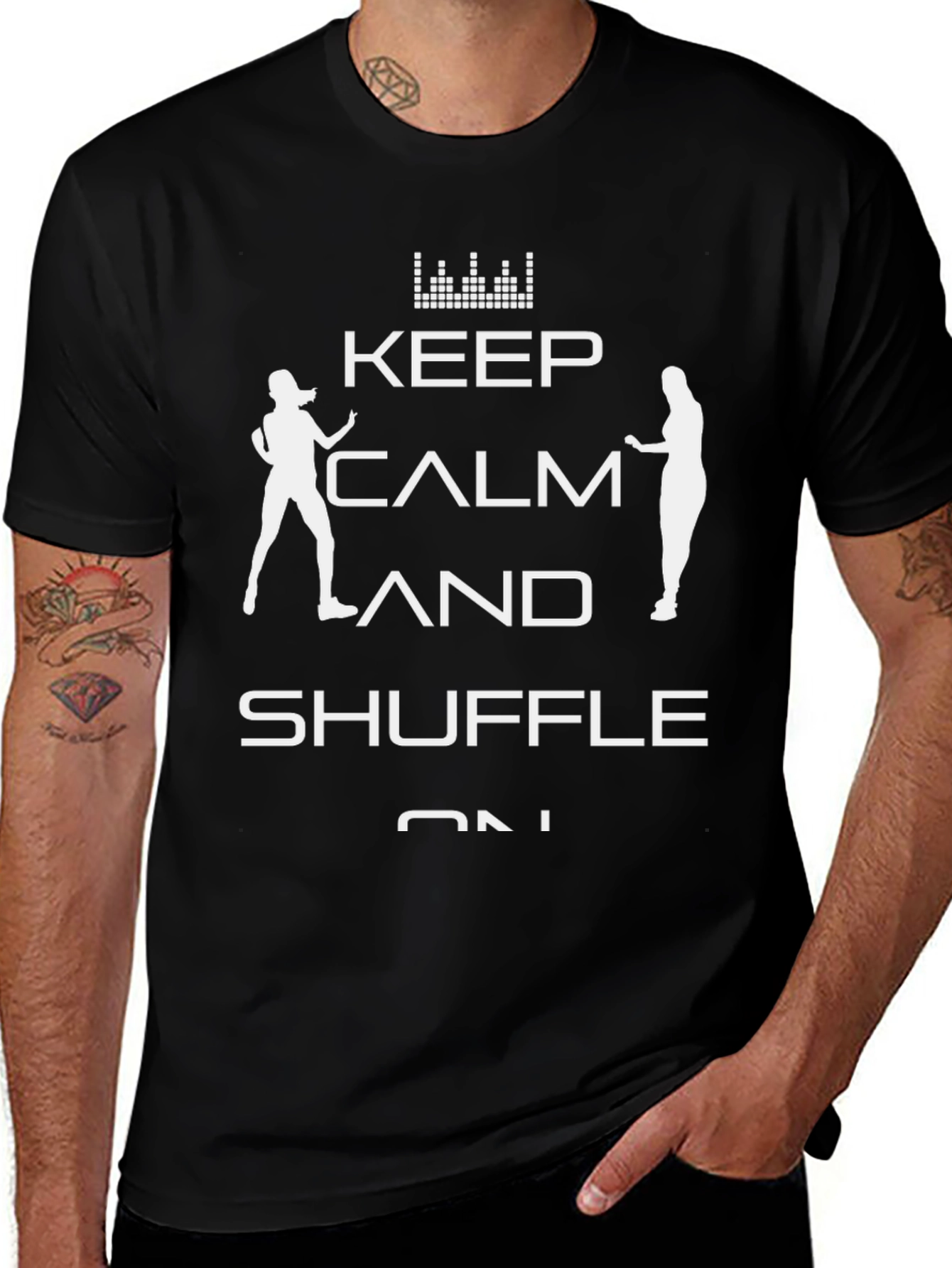 Keep Calm and Shuffle On Graphic T-Shirt