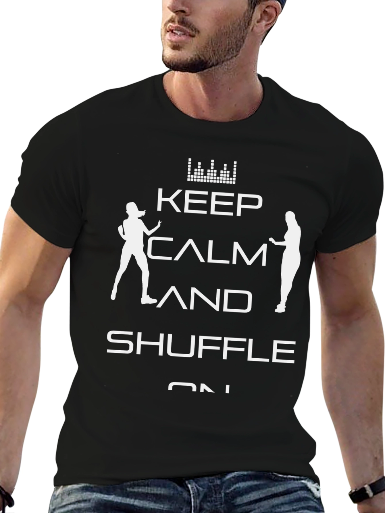 Keep Calm and Shuffle On Graphic T-Shirt