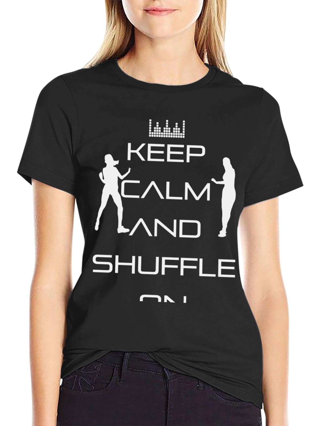 Keep Calm and Shuffle On Graphic T-Shirt