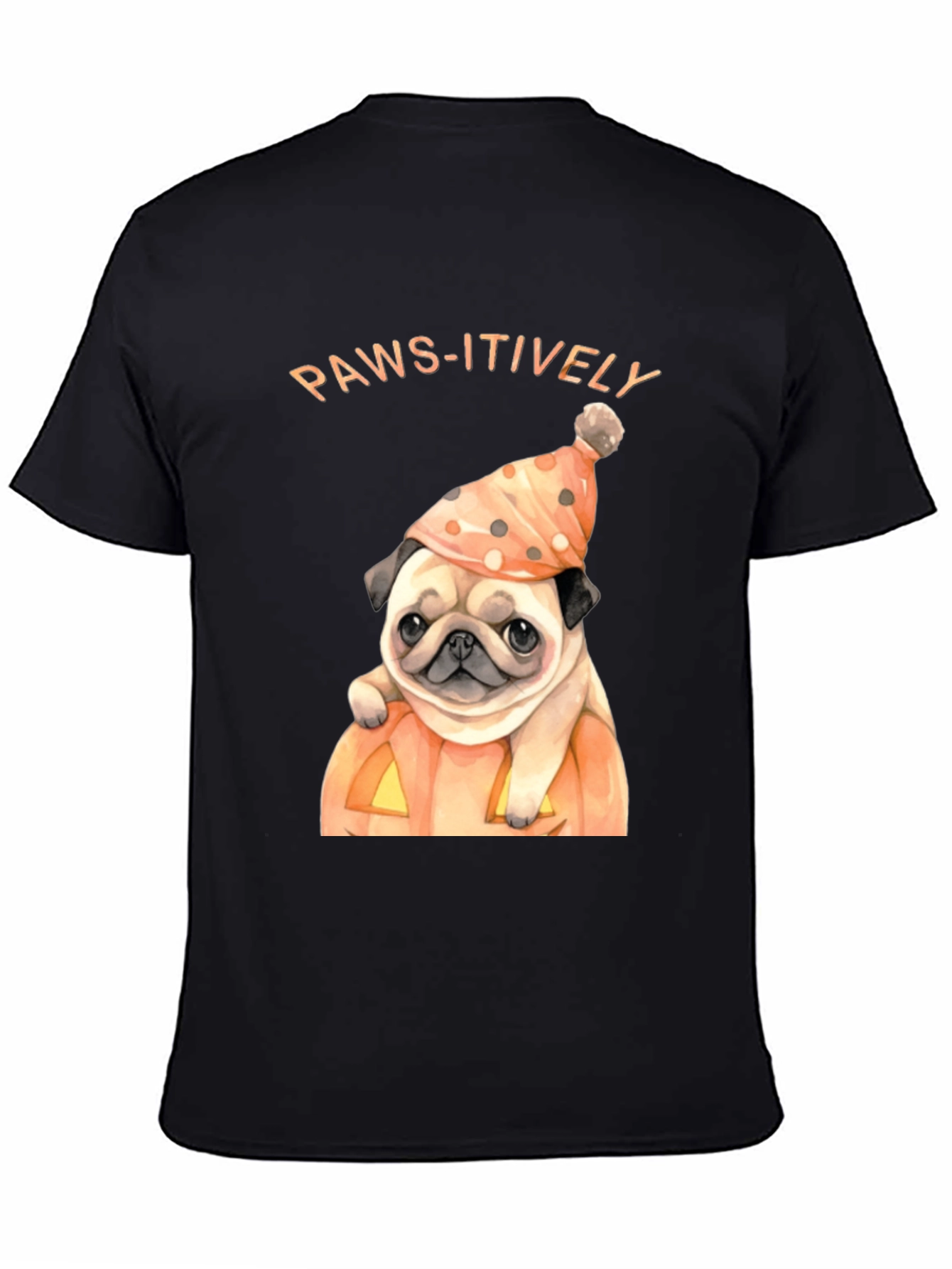 Paws-itively Halloween Pug T-Shirt