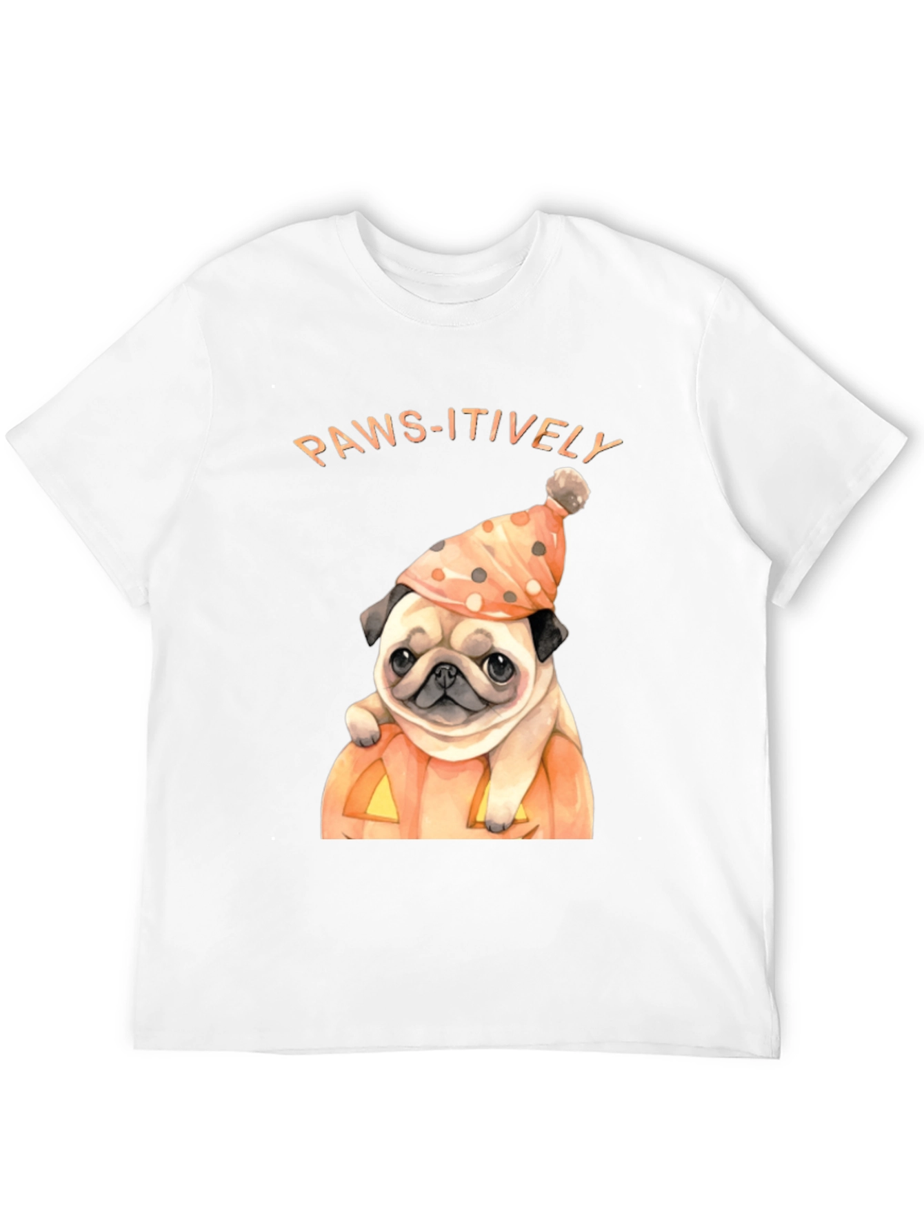 Paws-itively Halloween Pug T-Shirt