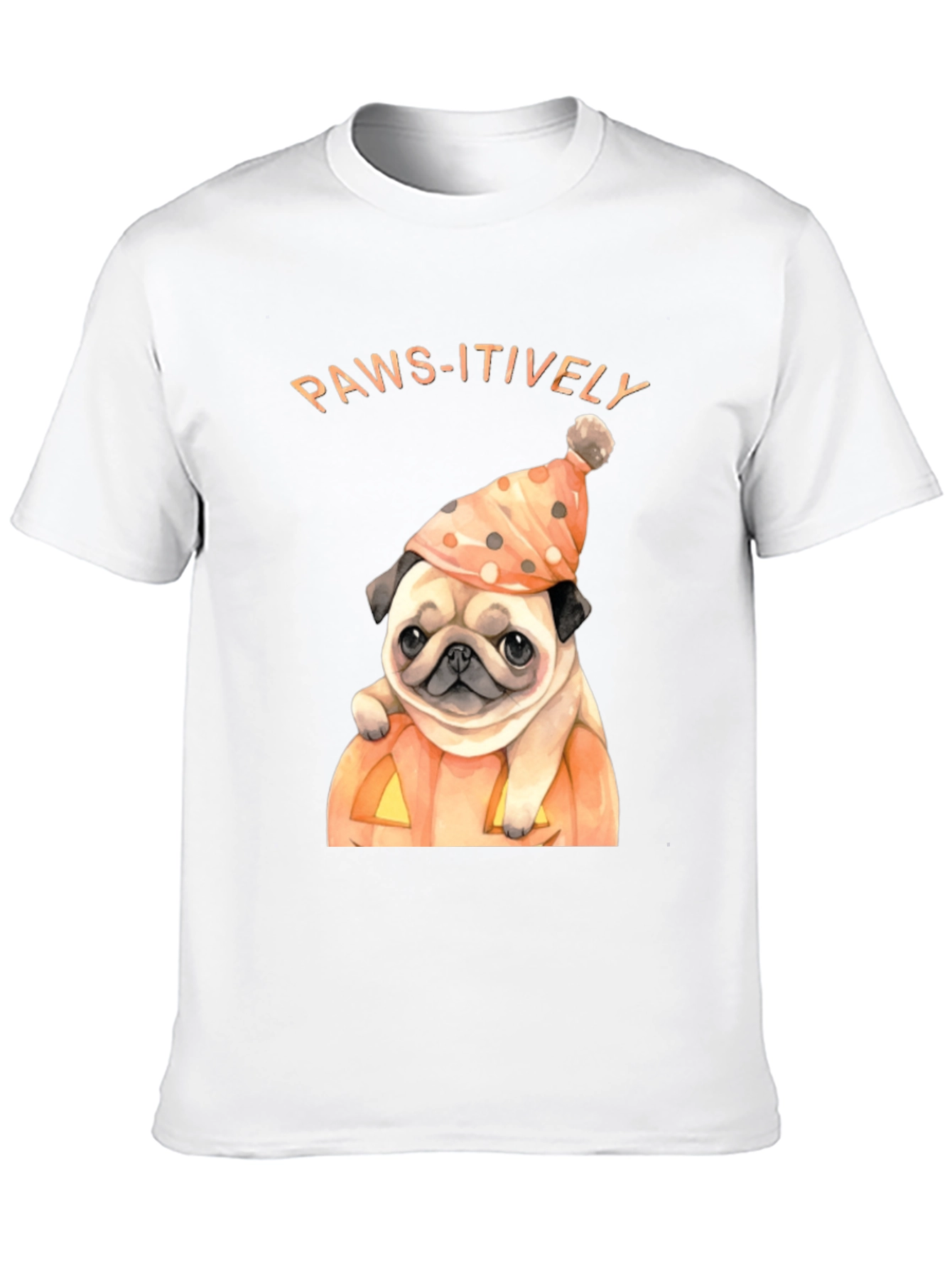 Paws-itively Halloween Pug T-Shirt