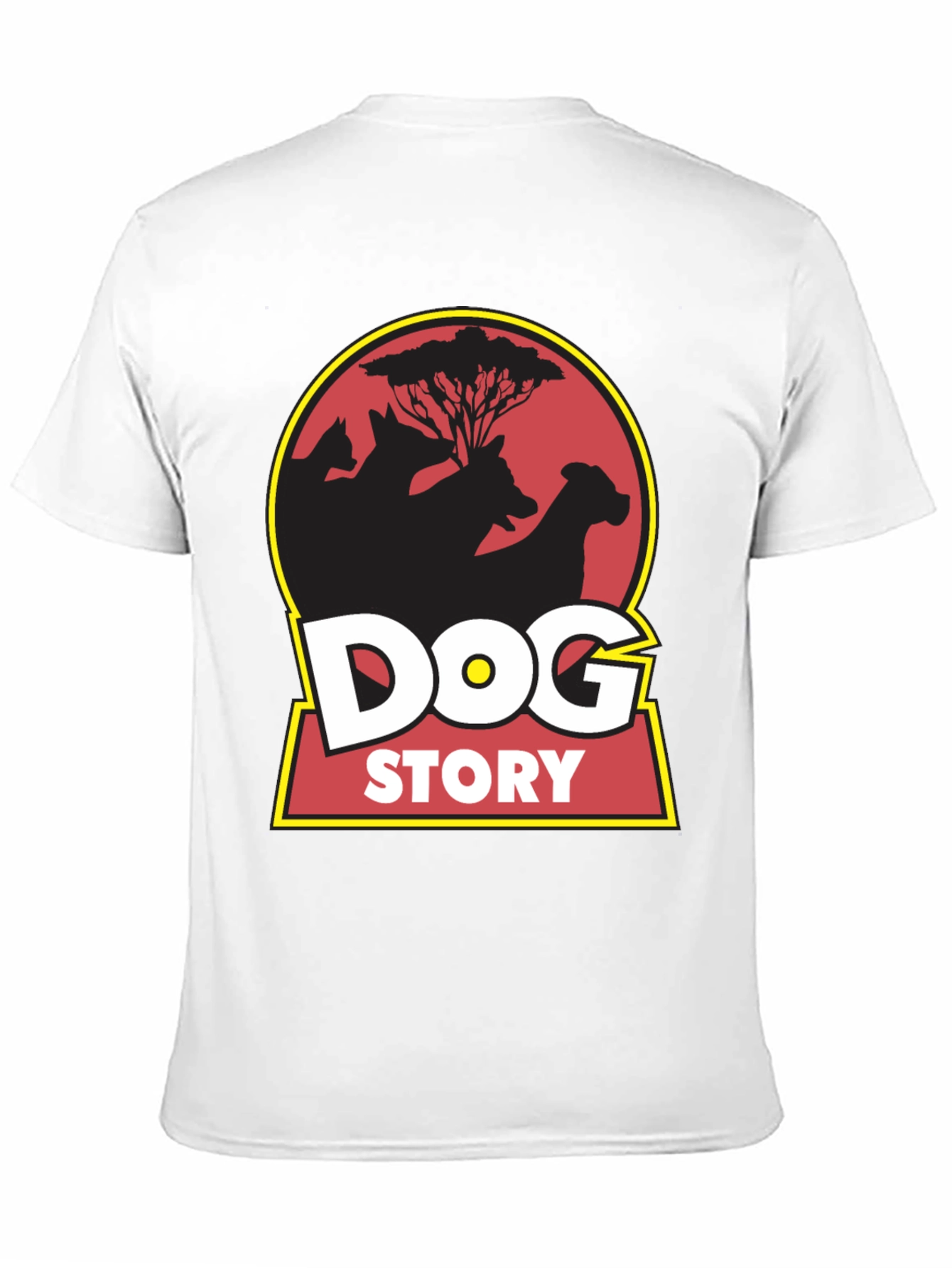 Dog Story Graphic Tee - Black Cotton Blend