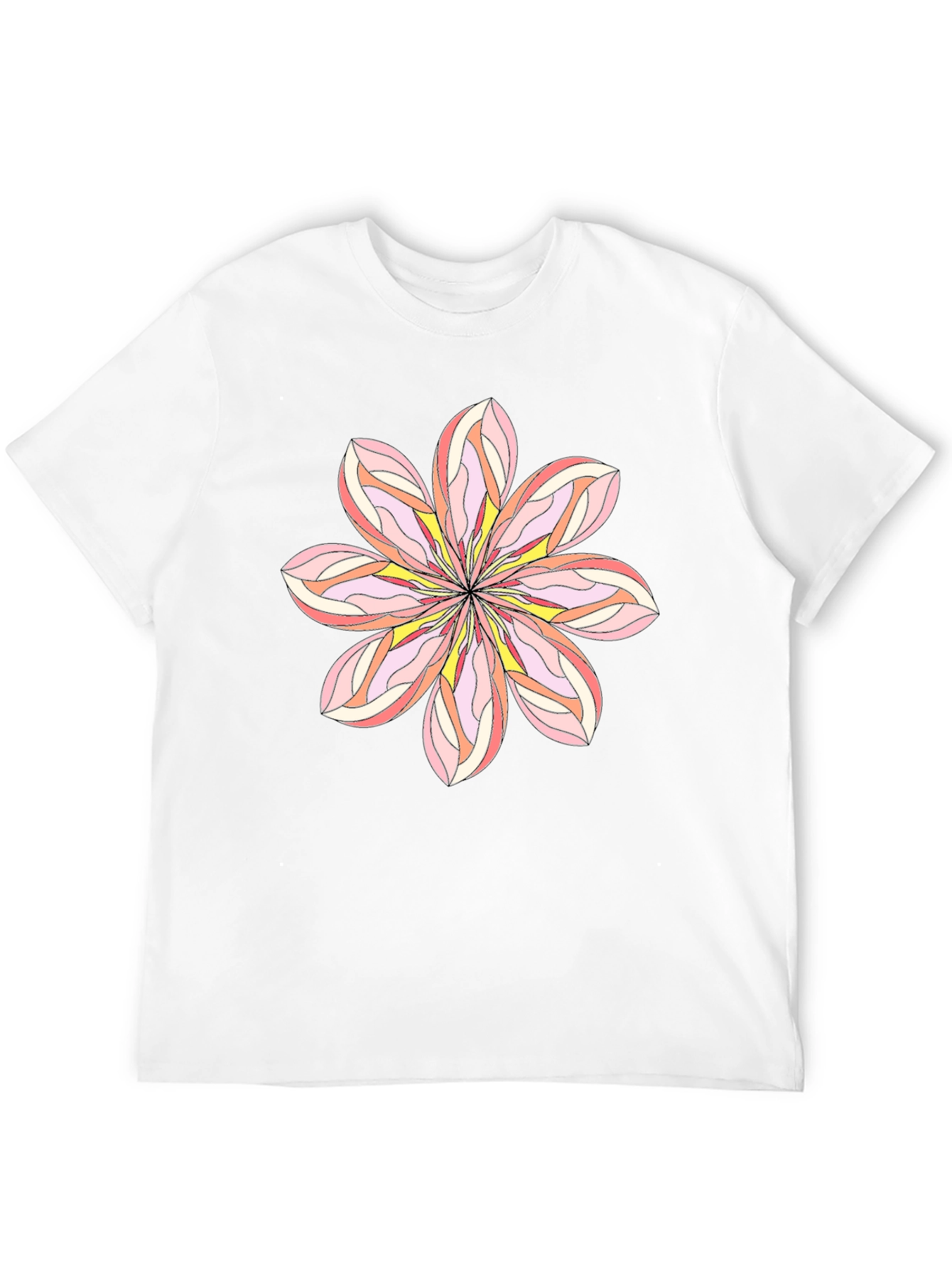 Floral Graphic Tee - Black Cotton Blend