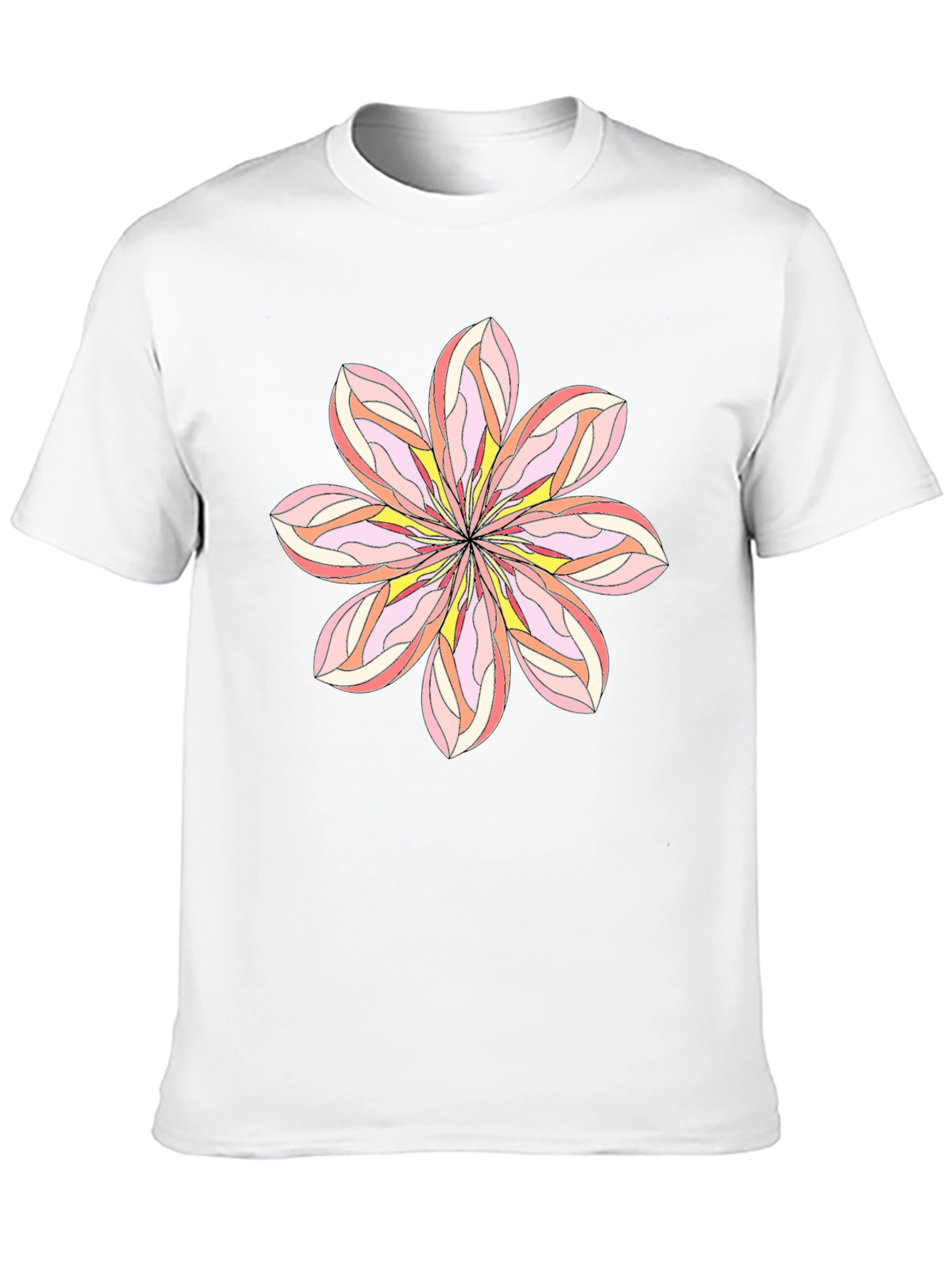 Floral Graphic Tee - Black Cotton Blend