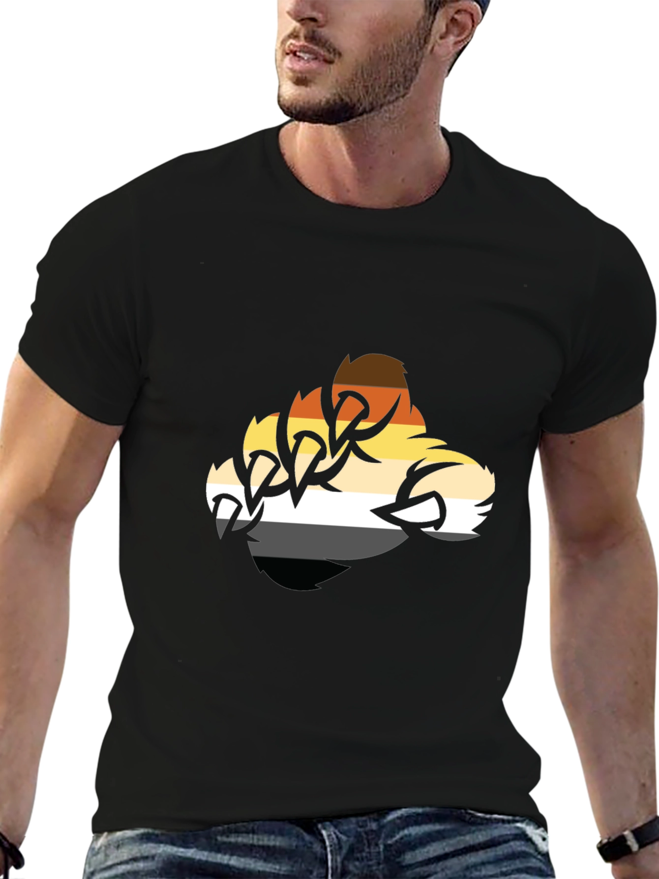Bear Pride T-Shirt - Claw Stripes Design