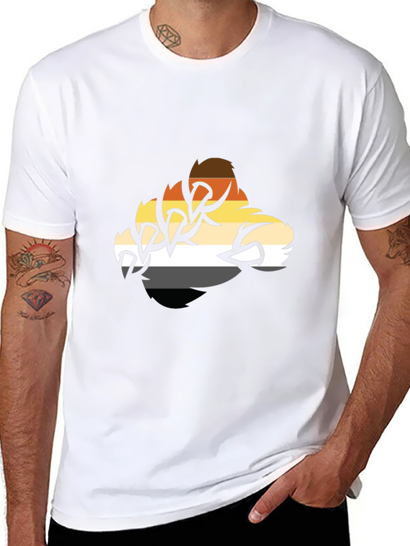 Bear Pride T-Shirt - Claw Stripes Design
