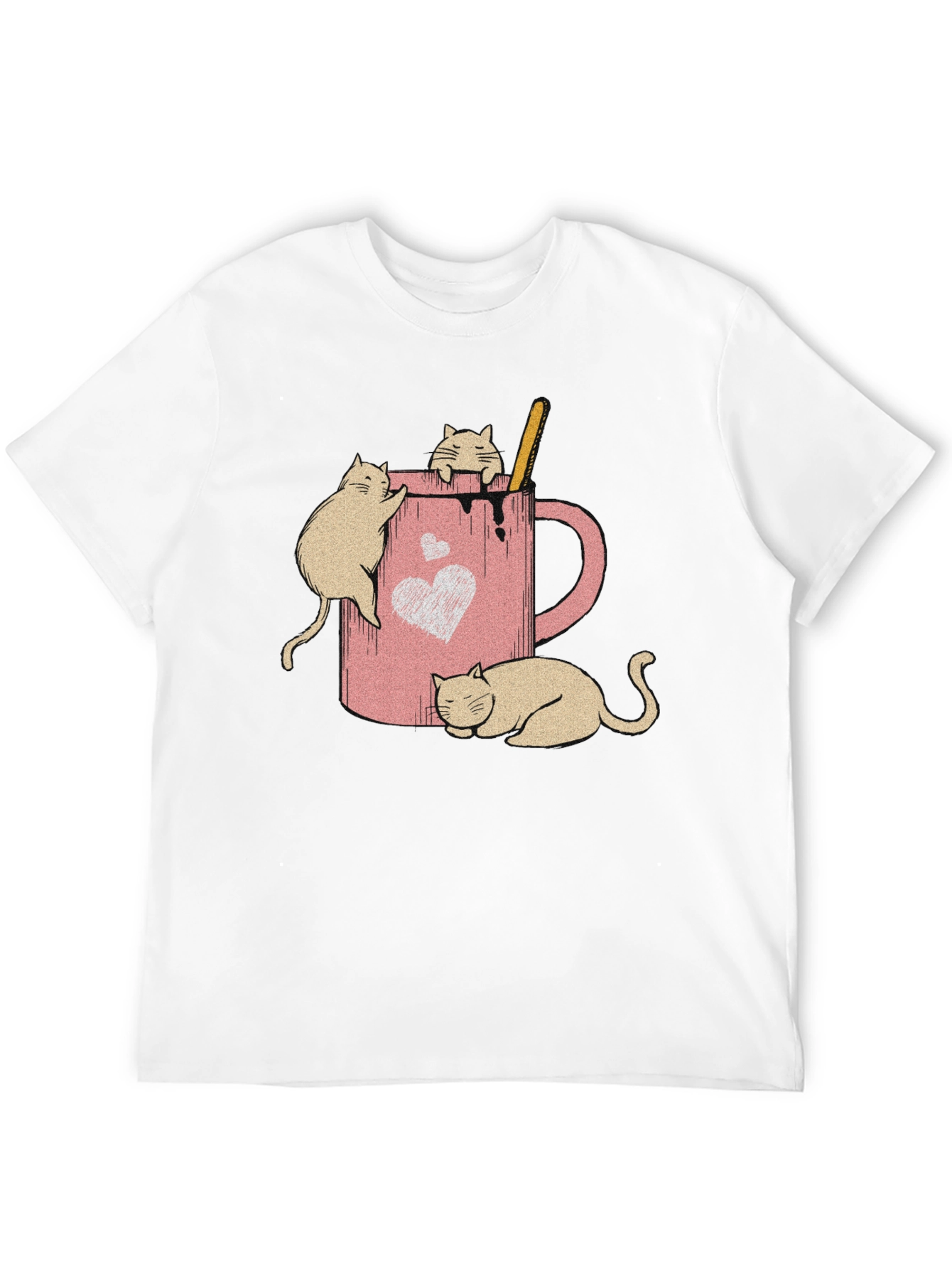 Cat Cocoa Black T-Shirt