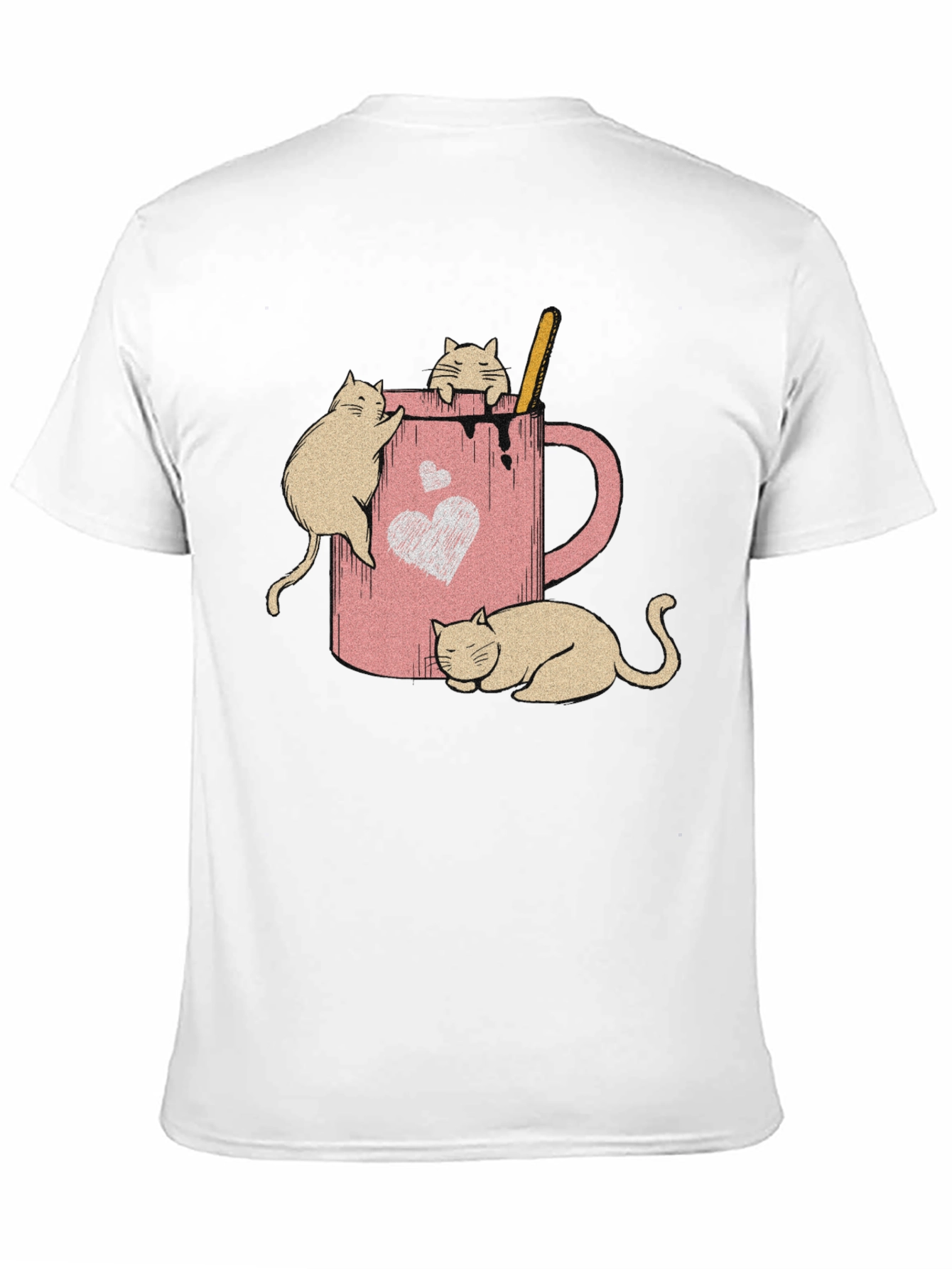 Cat Cocoa Black T-Shirt