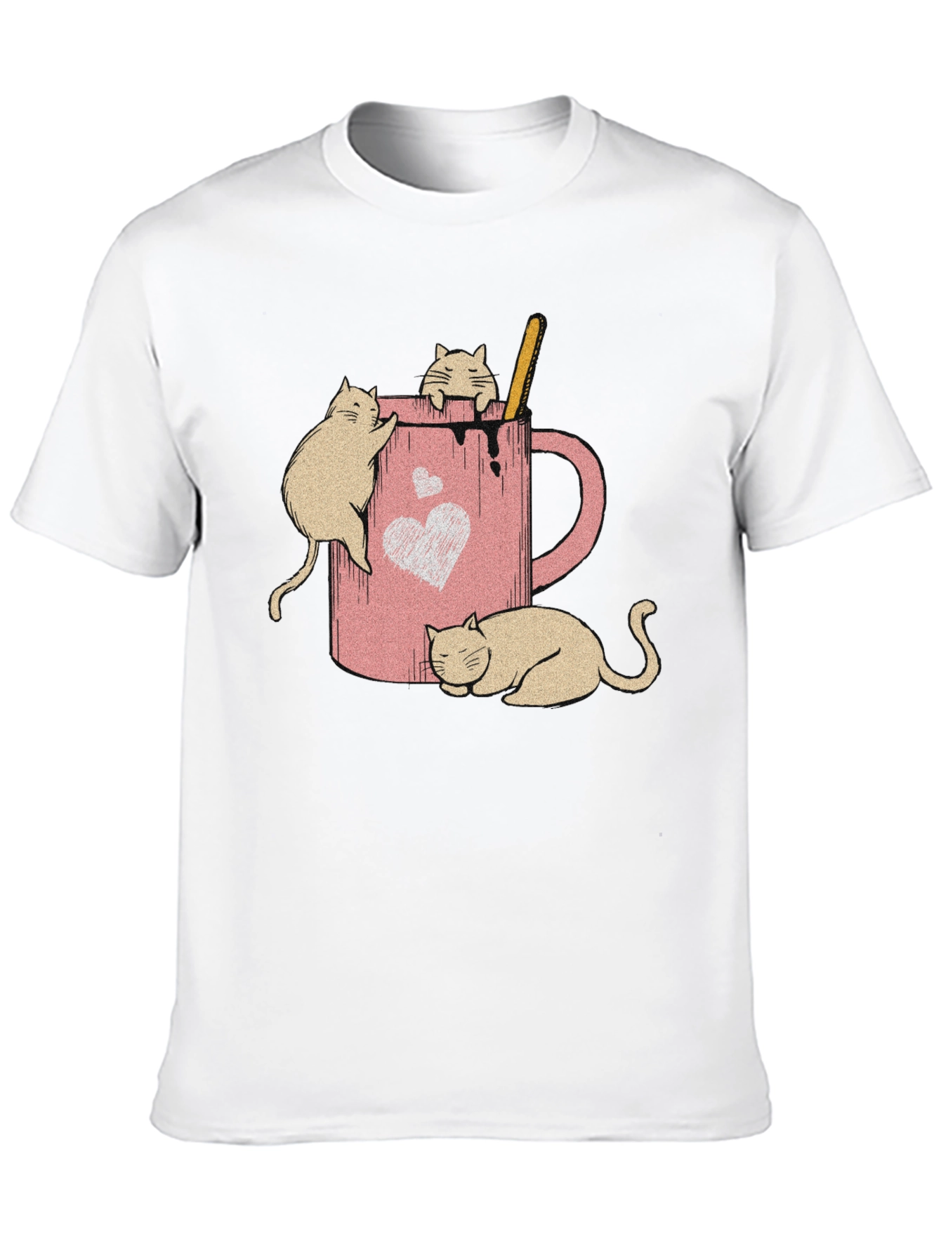 Cat Cocoa Black T-Shirt