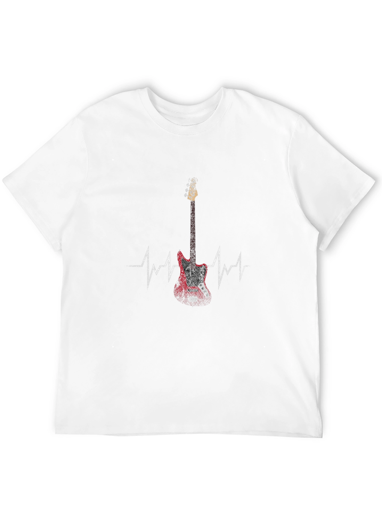 Guitar Heartbeat Graphic Tee - Rock Music T-Shirt
