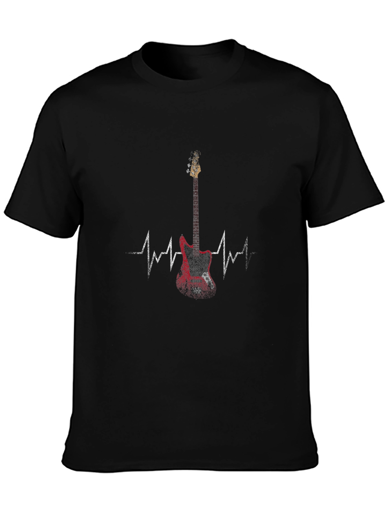 Guitar Heartbeat Graphic Tee - Rock Music T-Shirt