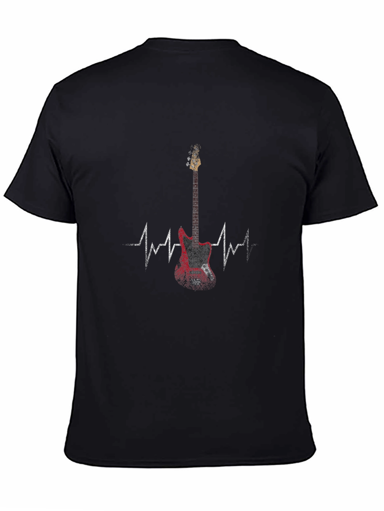 Guitar Heartbeat Graphic Tee - Rock Music T-Shirt