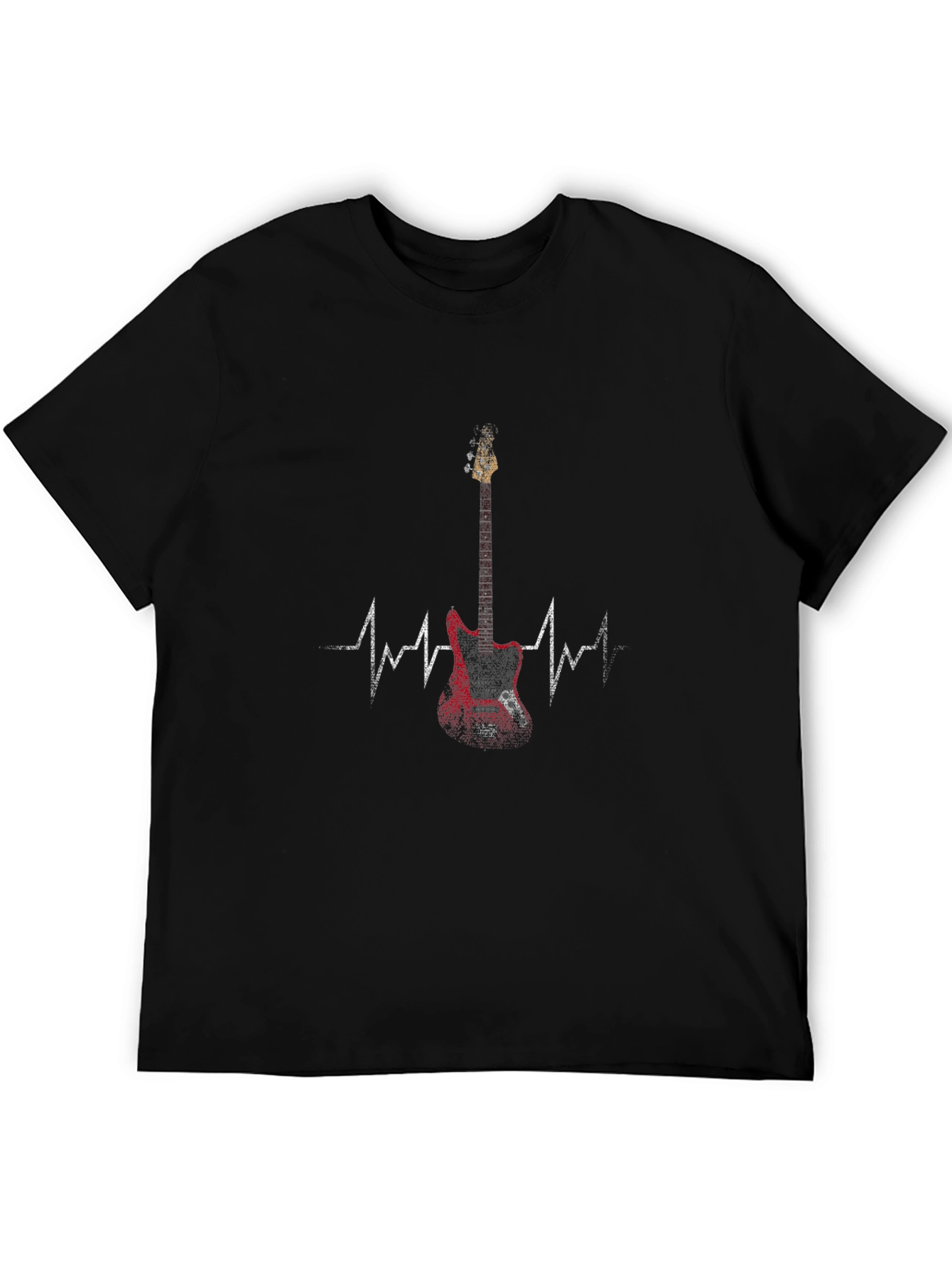 Guitar Heartbeat Graphic Tee - Rock Music T-Shirt
