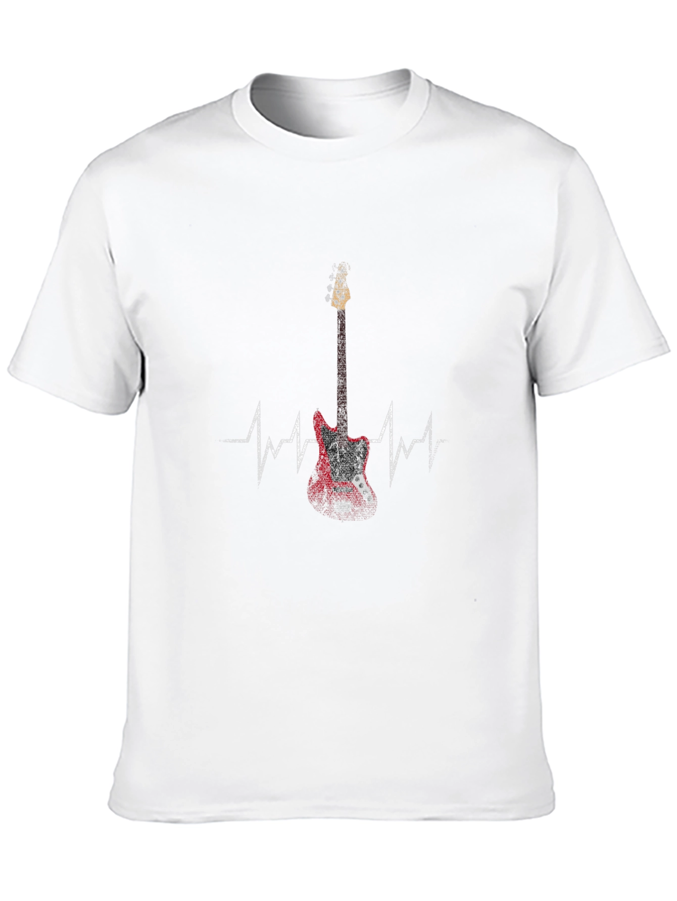 Guitar Heartbeat Graphic Tee - Rock Music T-Shirt