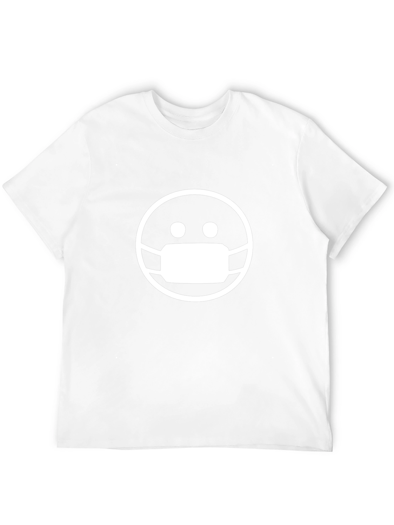 Masked Face Graphic Tee - Stylish Comfort
