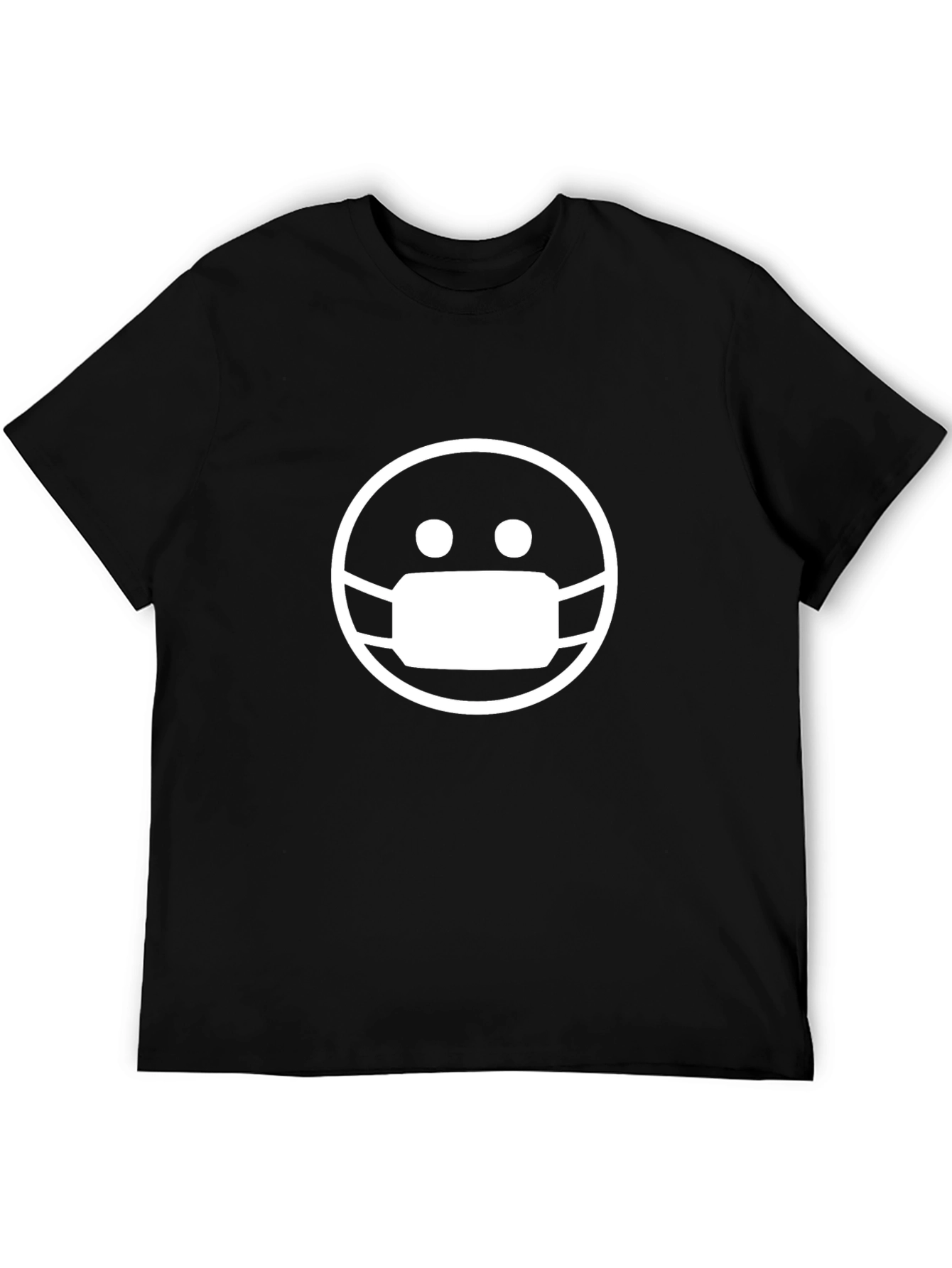 Masked Face Graphic Tee - Stylish Comfort