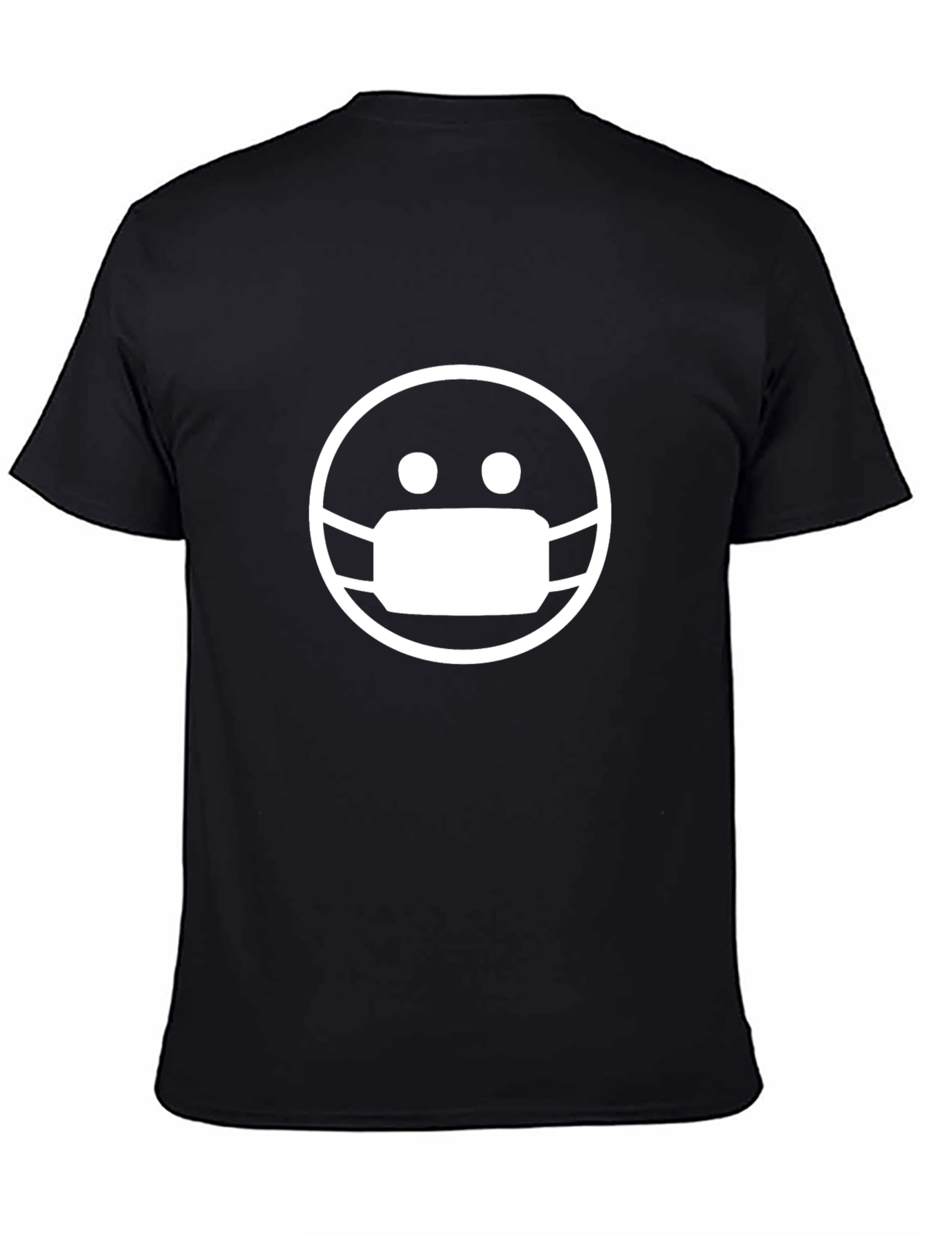 Masked Face Graphic Tee - Stylish Comfort