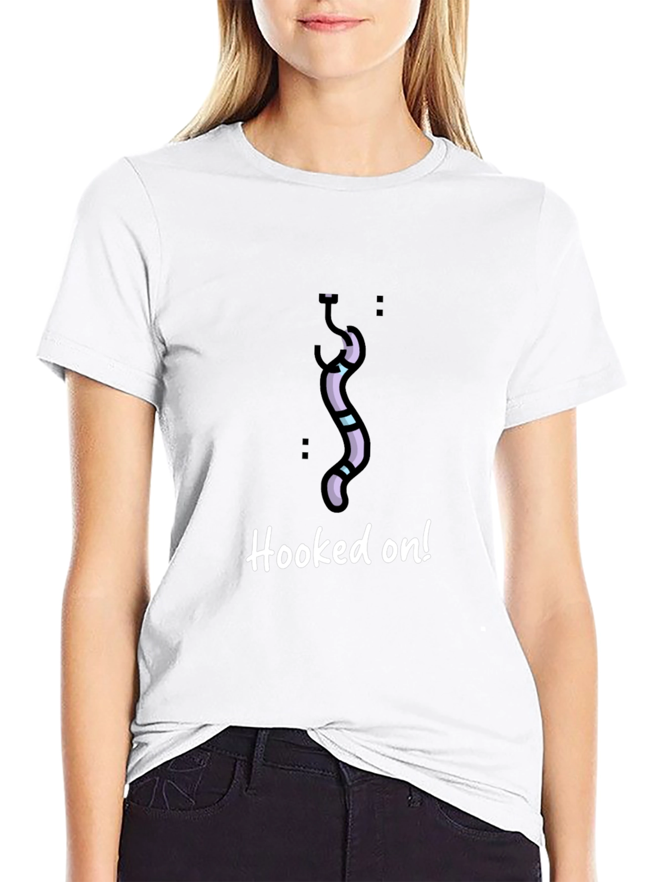 Hooked On! Novelty Graphic T-Shirt