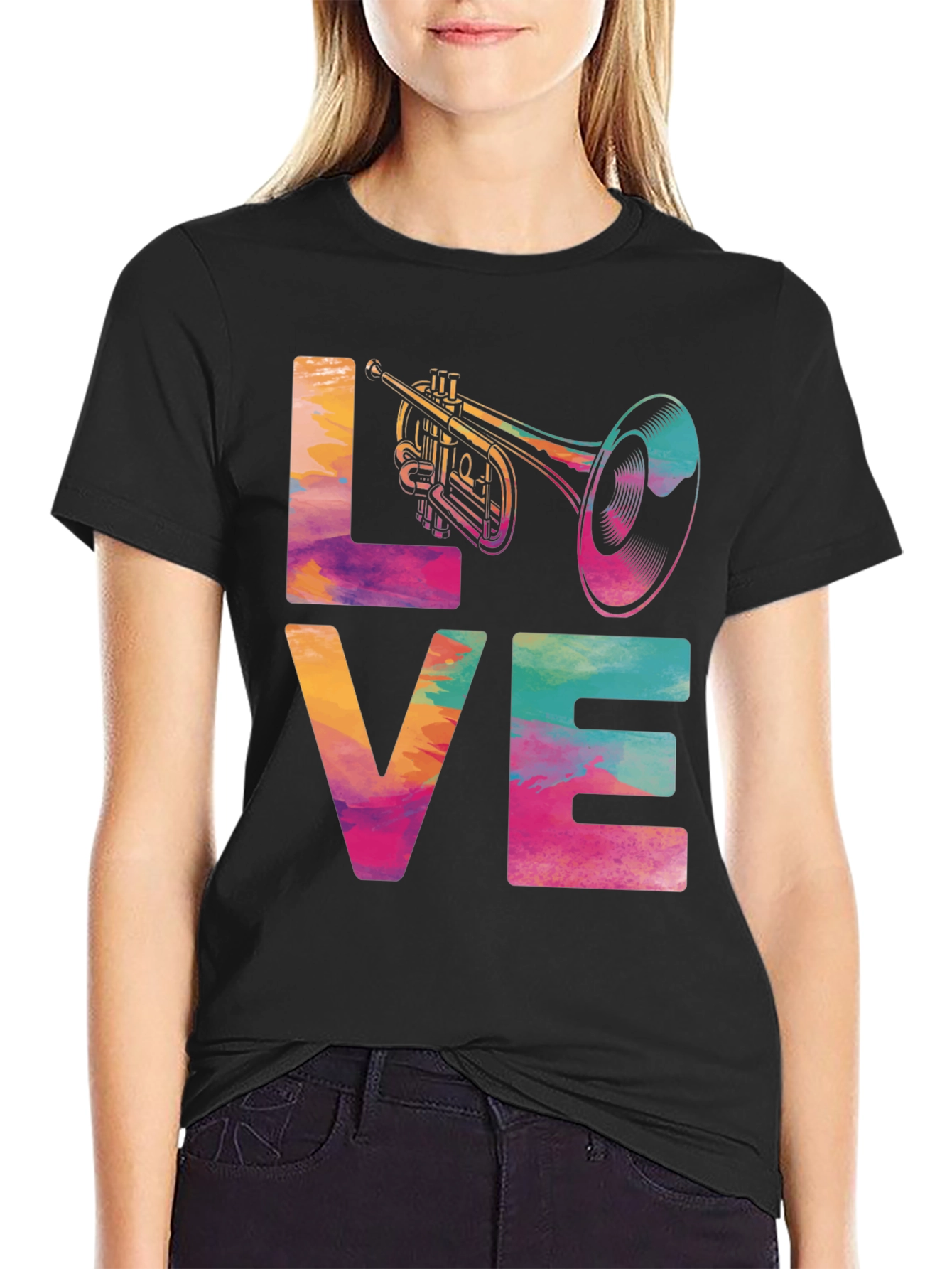 Love Trumpet Graphic Tee - Musicians T-Shirt