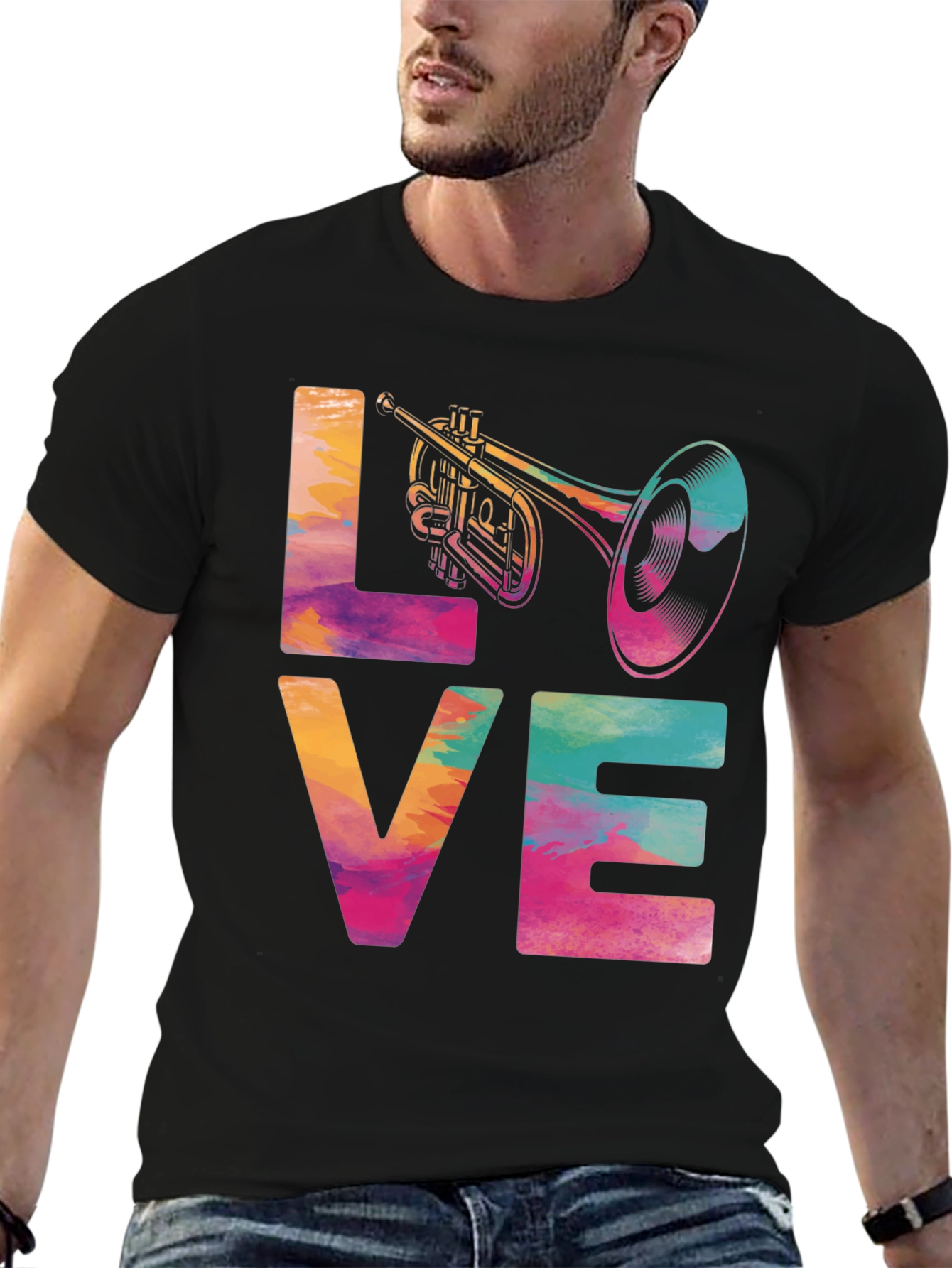Love Trumpet Graphic Tee - Musicians T-Shirt