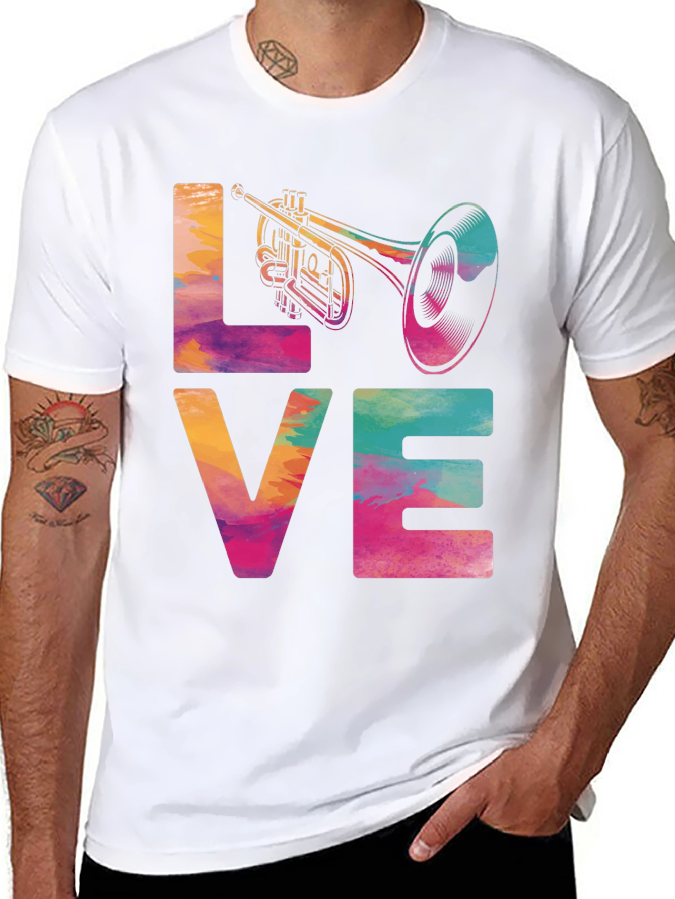Love Trumpet Graphic Tee - Musicians T-Shirt