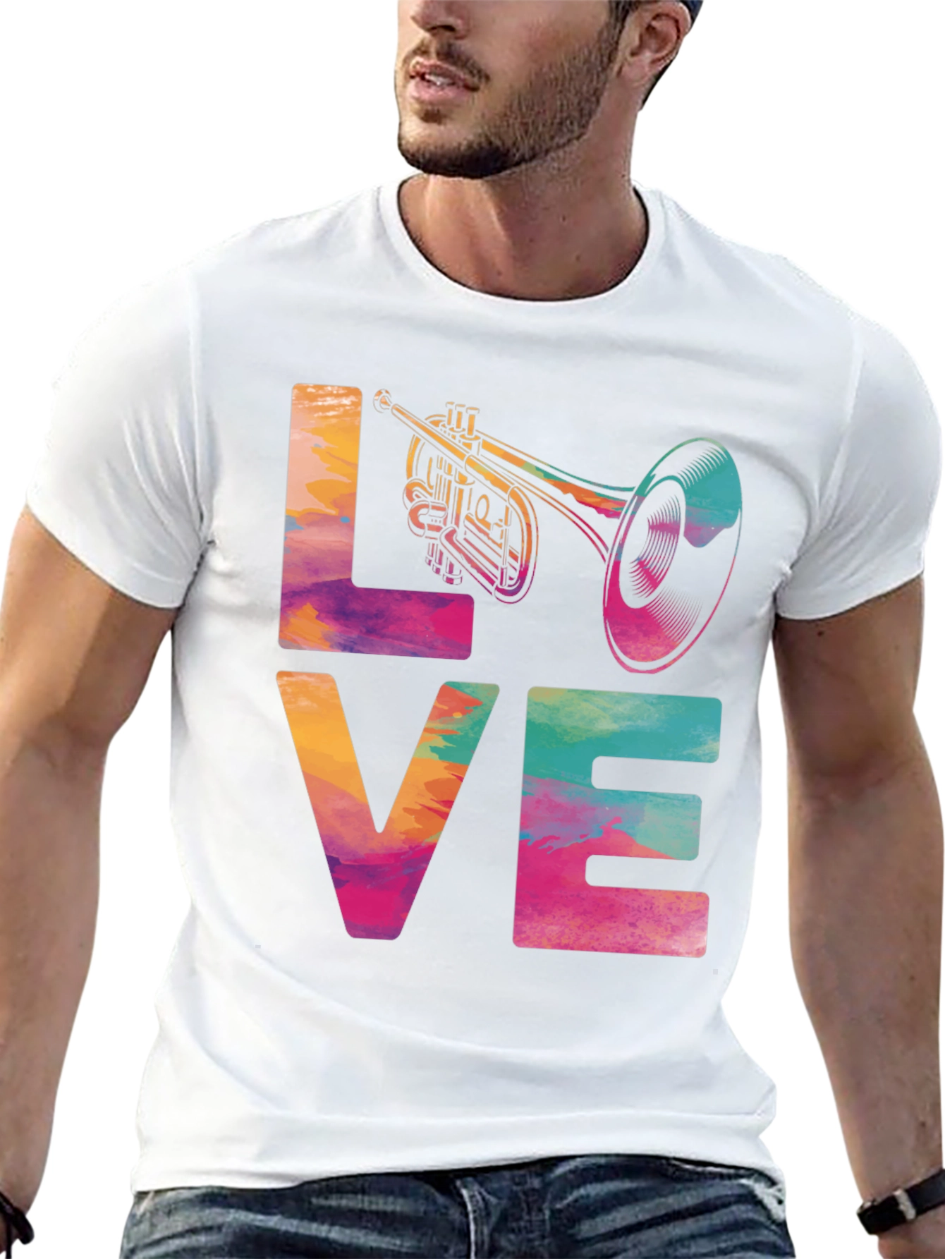 Love Trumpet Graphic Tee - Musicians T-Shirt