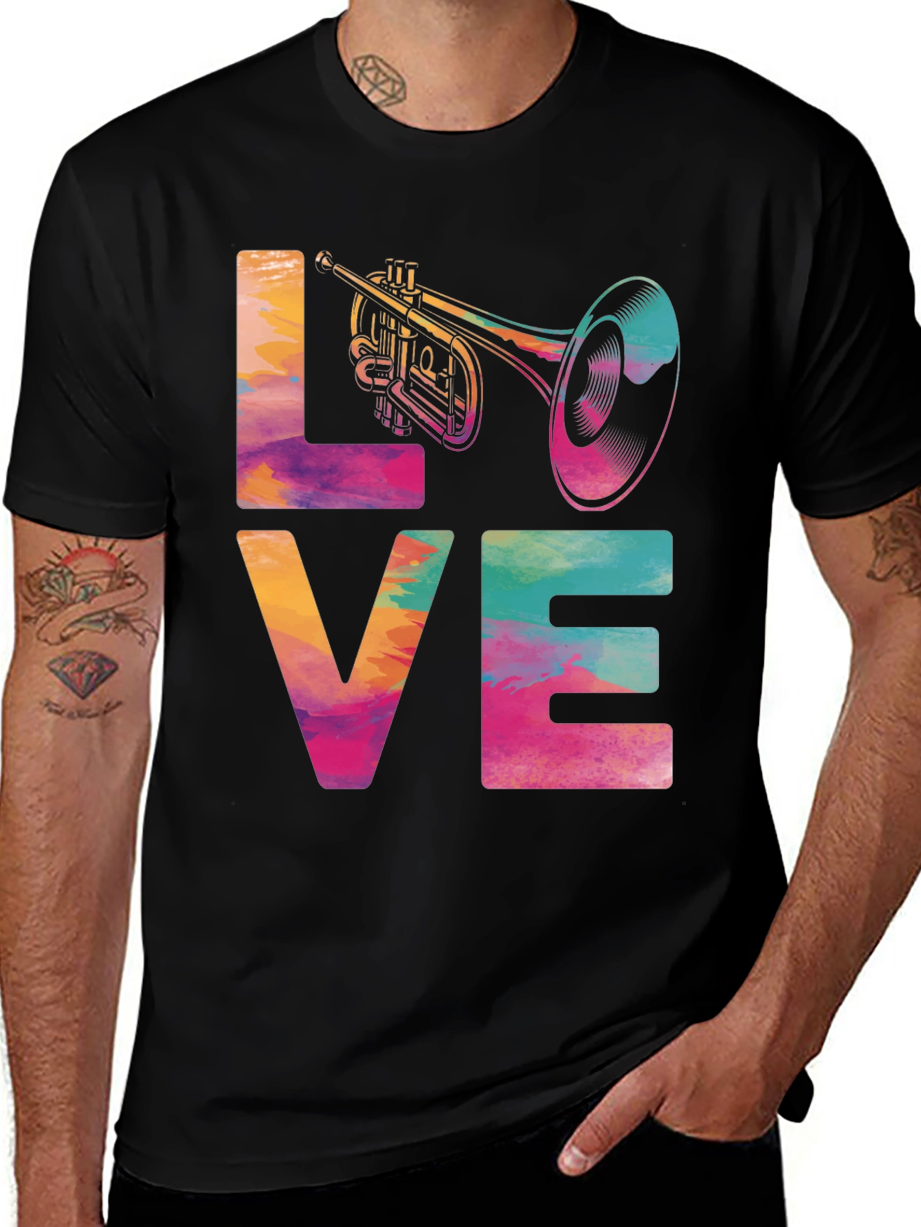Love Trumpet Graphic Tee - Musicians T-Shirt