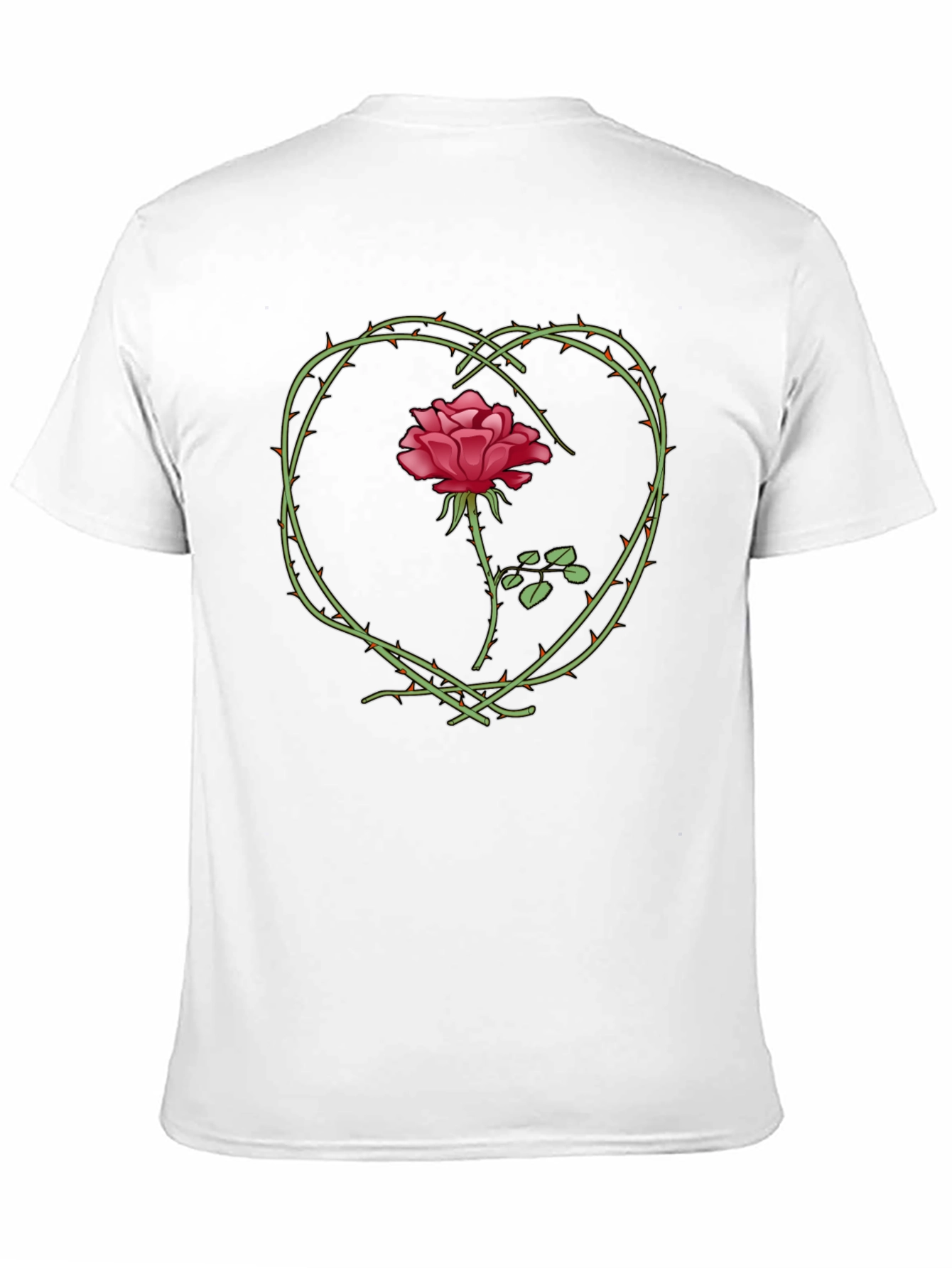 Rose Heart Graphic Tee - Black T-Shirt