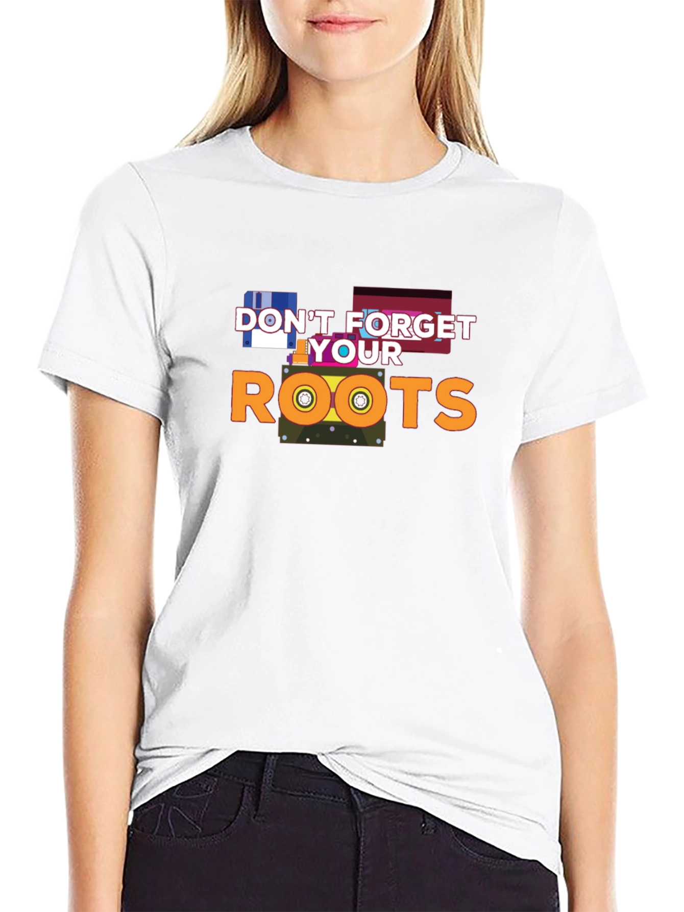 Dont Forget Your Roots Black Graphic Tee