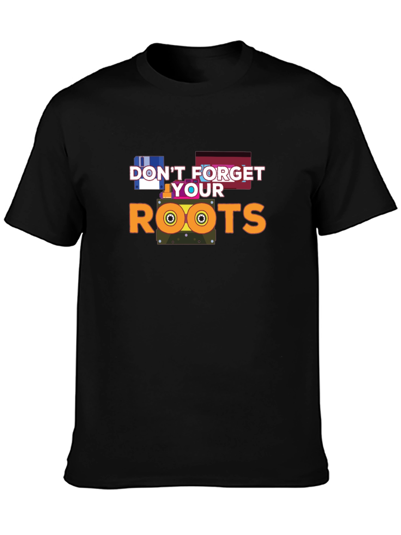 Dont Forget Your Roots Black Graphic Tee