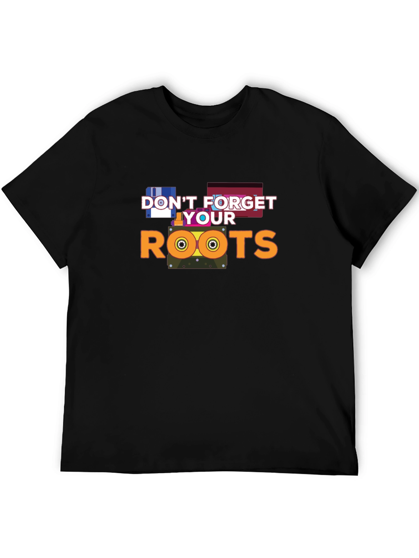 Dont Forget Your Roots Black Graphic Tee