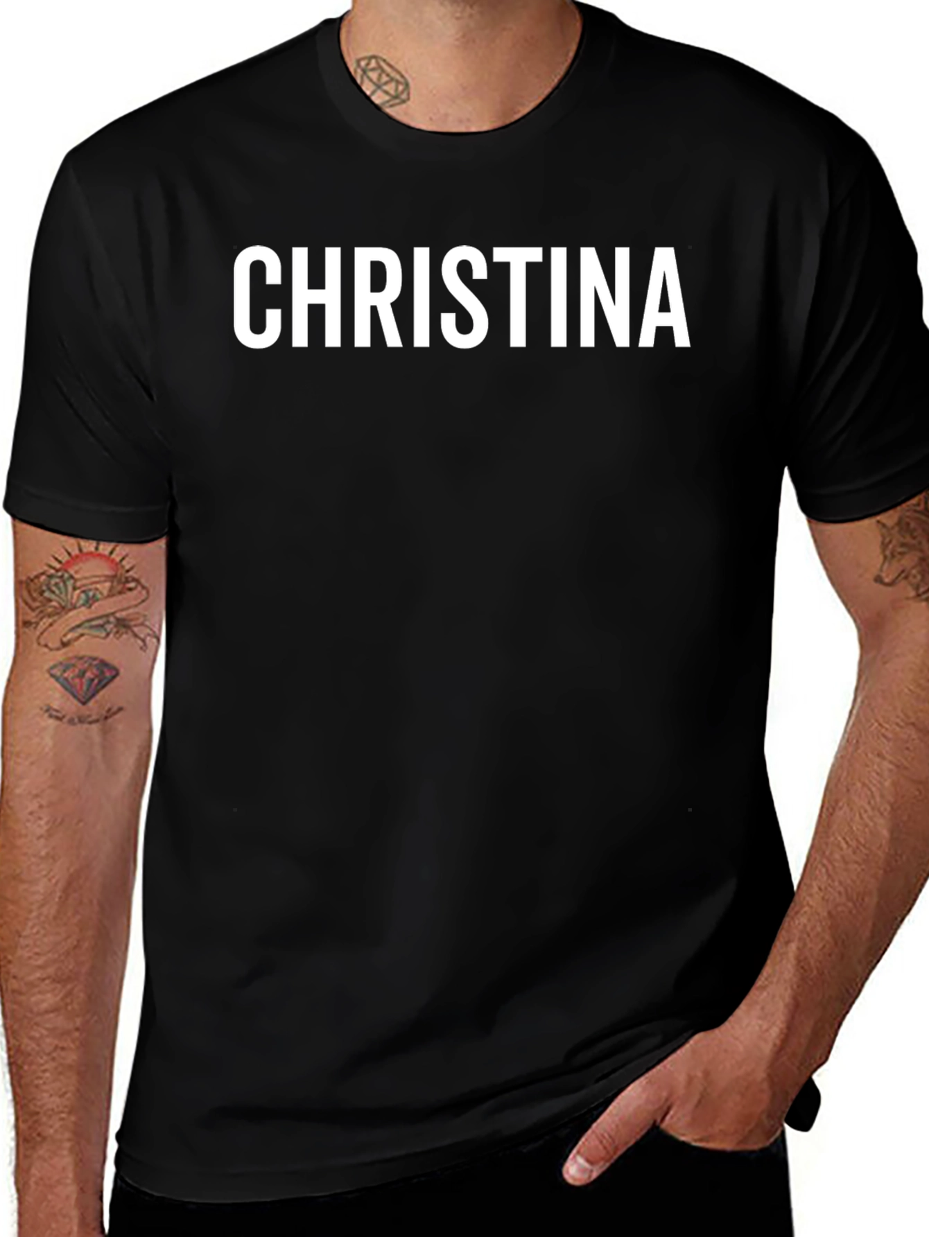 Personalized Name T-Shirt - CHRISTINA - Custom Text Tee