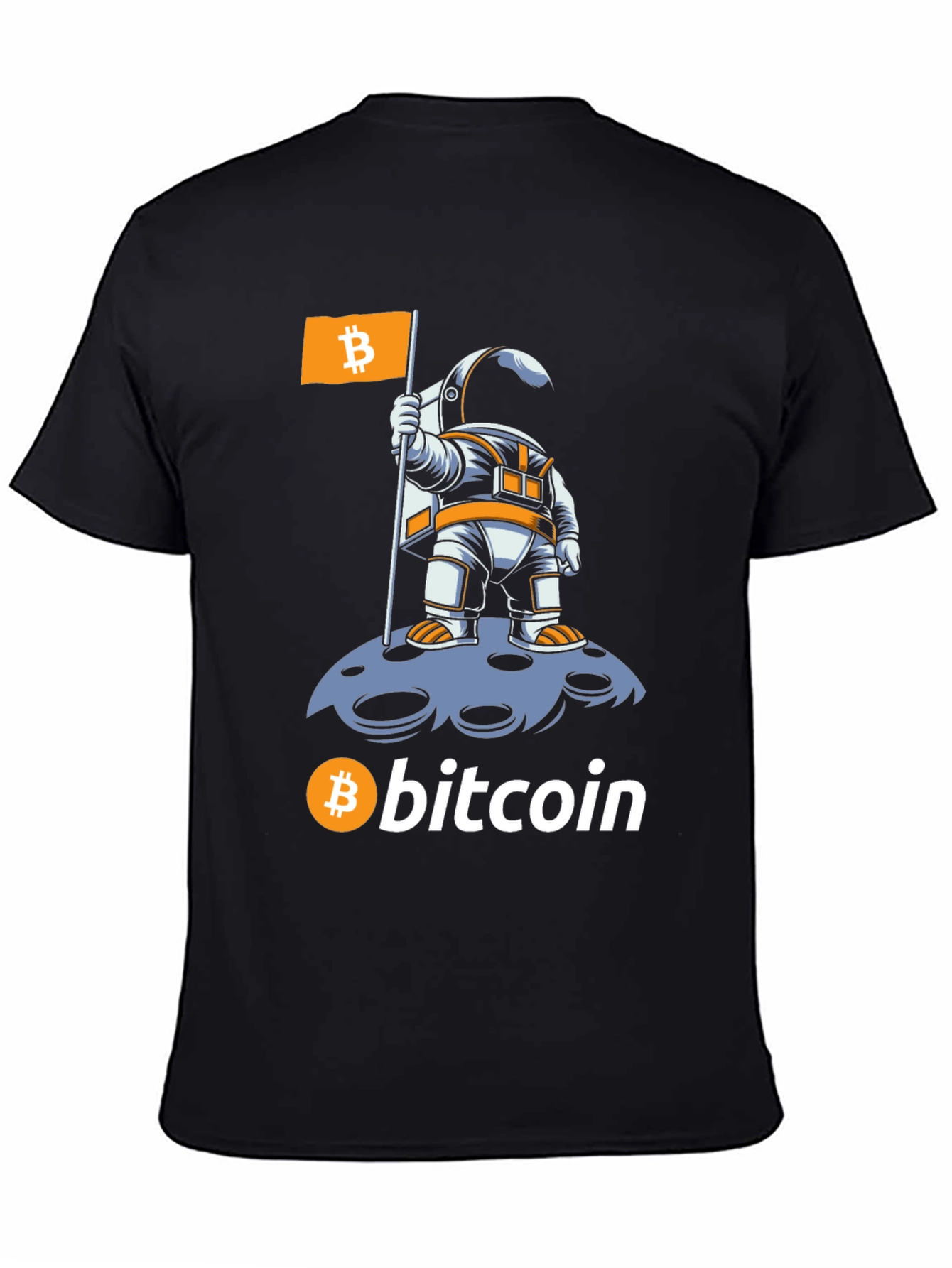 Bitcoin Astronaut T-Shirt - Crypto Moon Landing