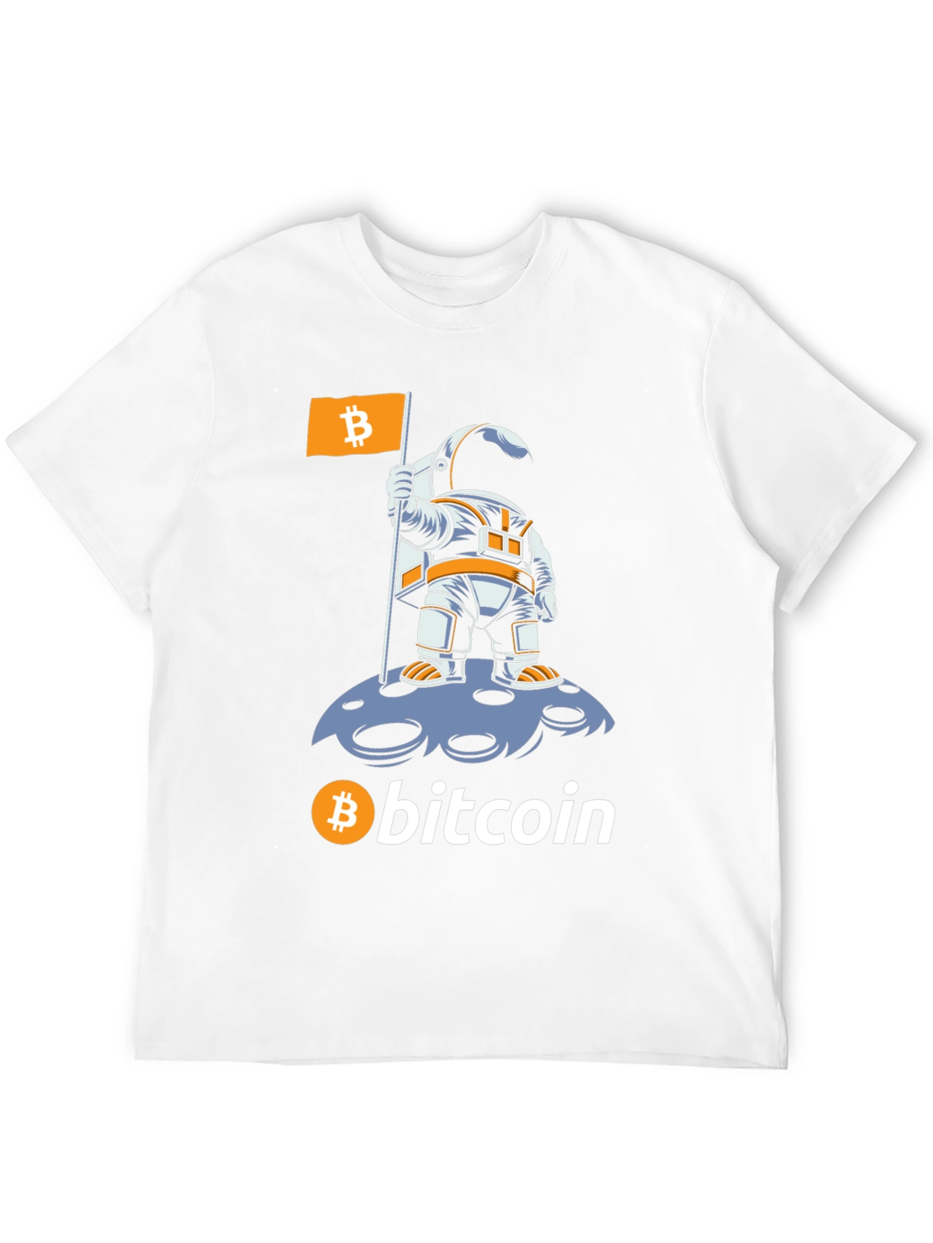 Bitcoin Astronaut T-Shirt - Crypto Moon Landing