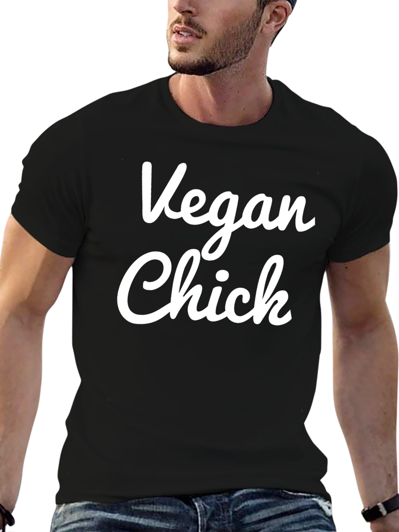 Vegan Chick Graphic Tee - Black T-Shirt