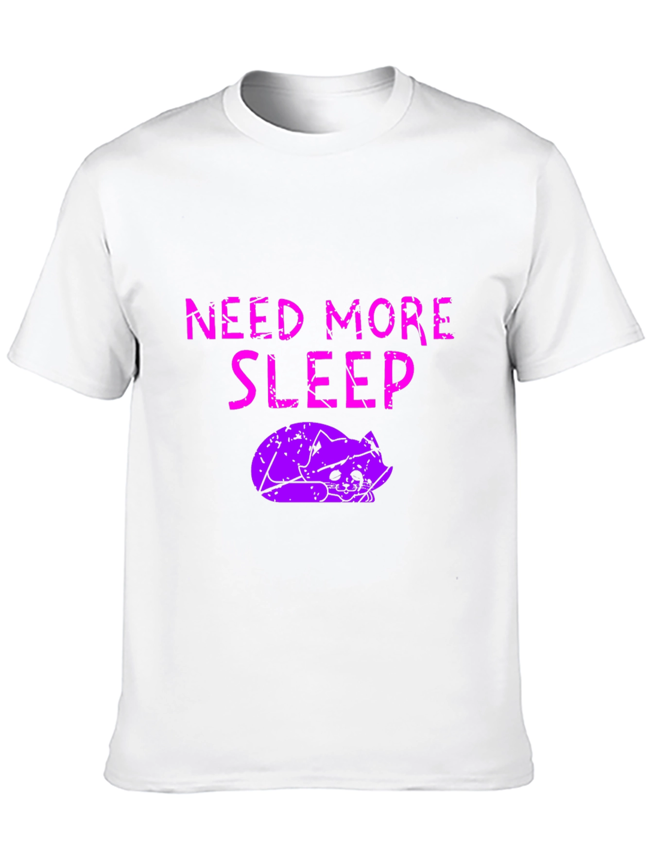 Need More Sleep T-Shirt - Funny Cat Graphic