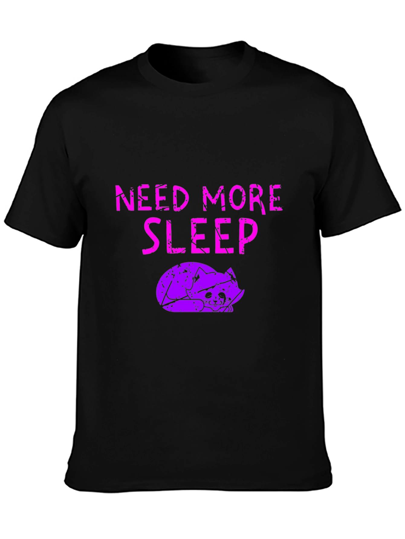 Need More Sleep T-Shirt - Funny Cat Graphic
