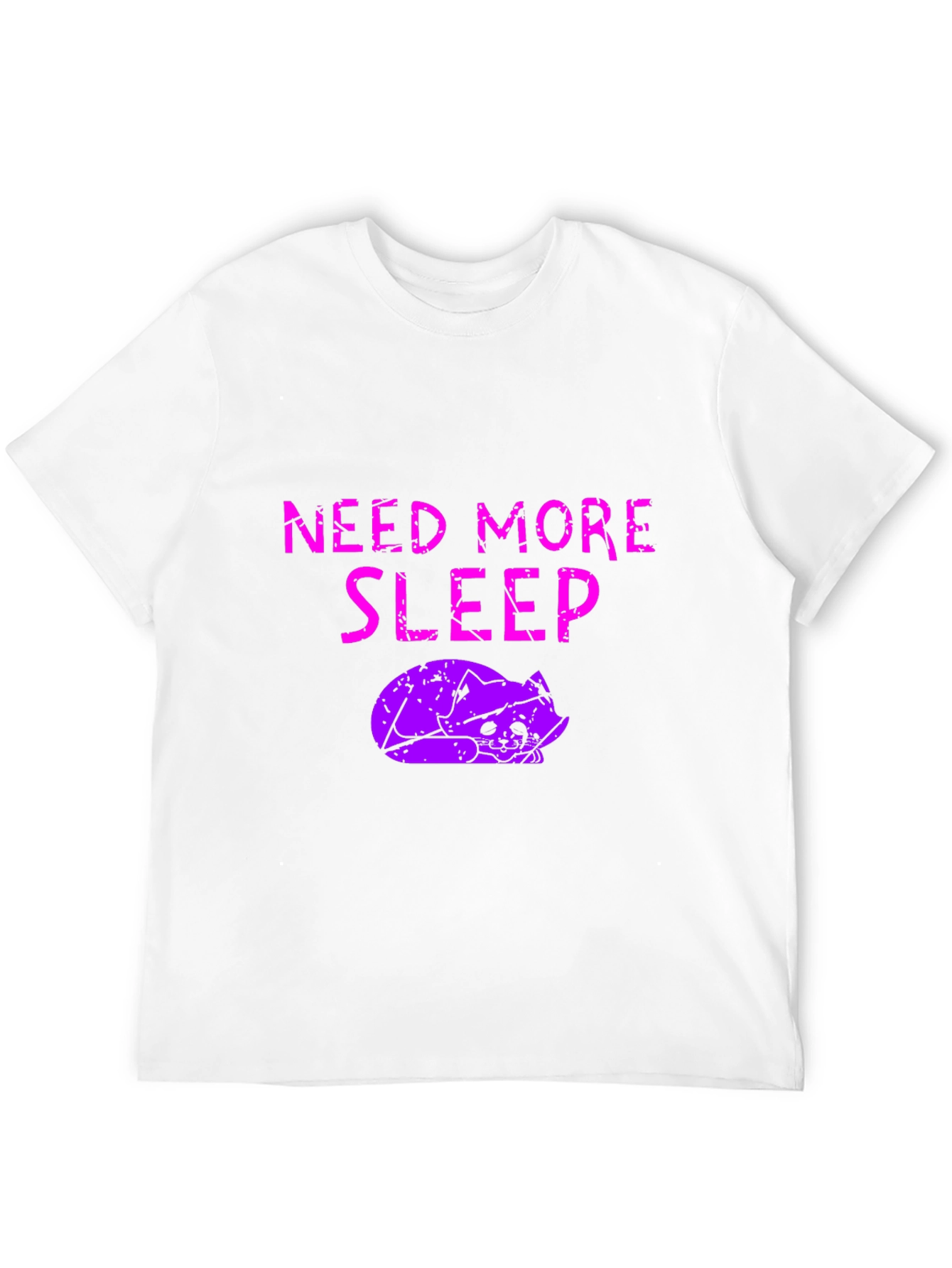 Need More Sleep T-Shirt - Funny Cat Graphic