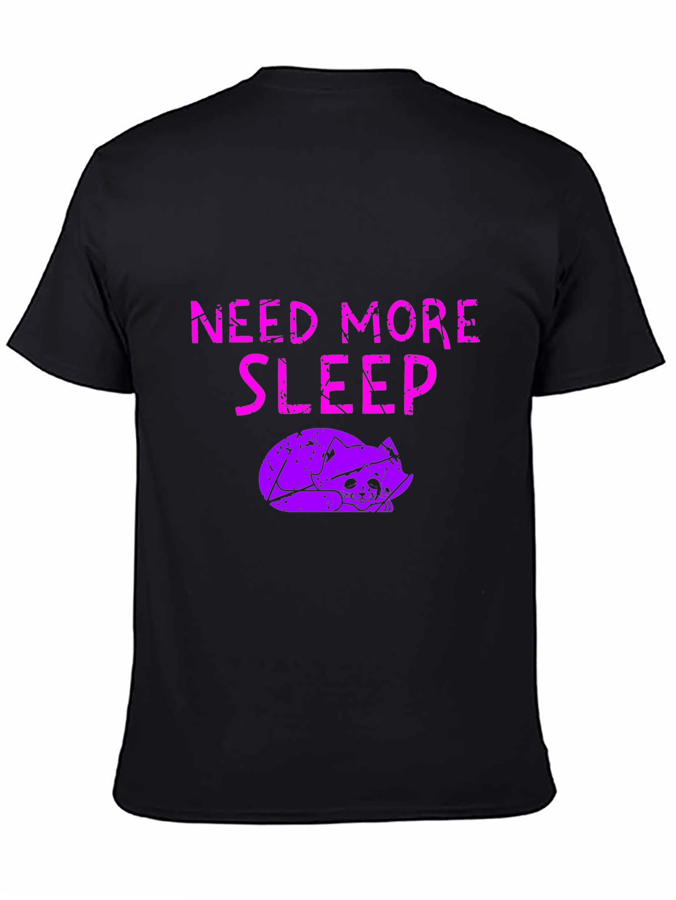 Need More Sleep T-Shirt - Funny Cat Graphic