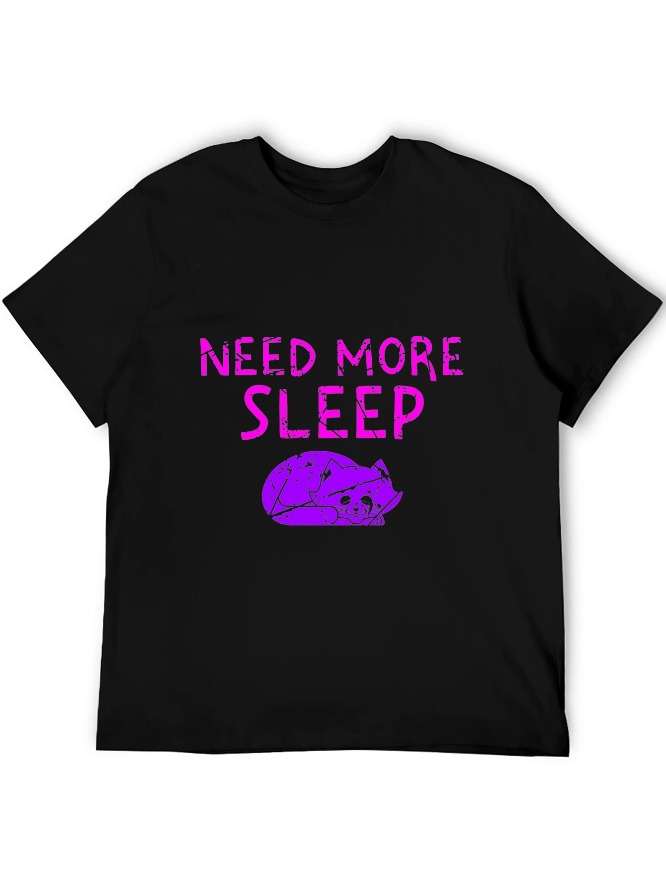 Need More Sleep T-Shirt - Funny Cat Graphic
